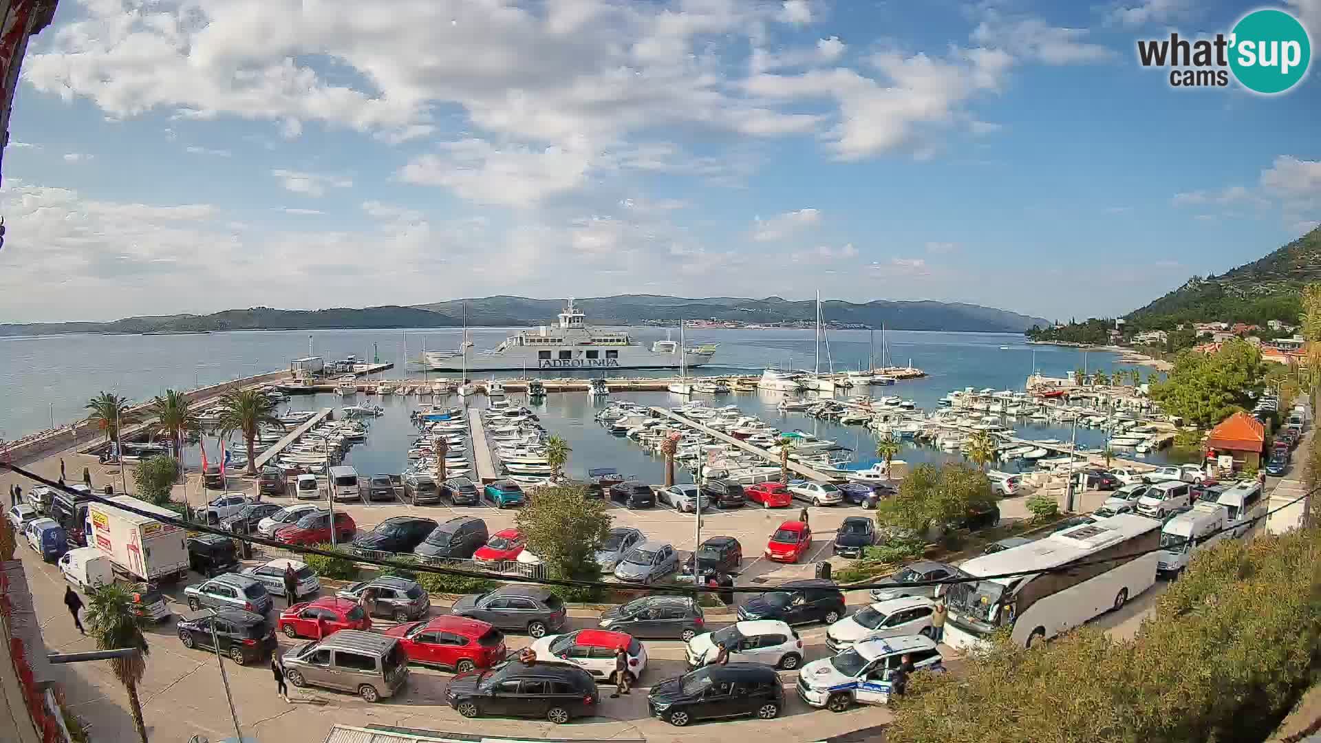 Webcam Orebić Riva – Ferry to Korčula Live