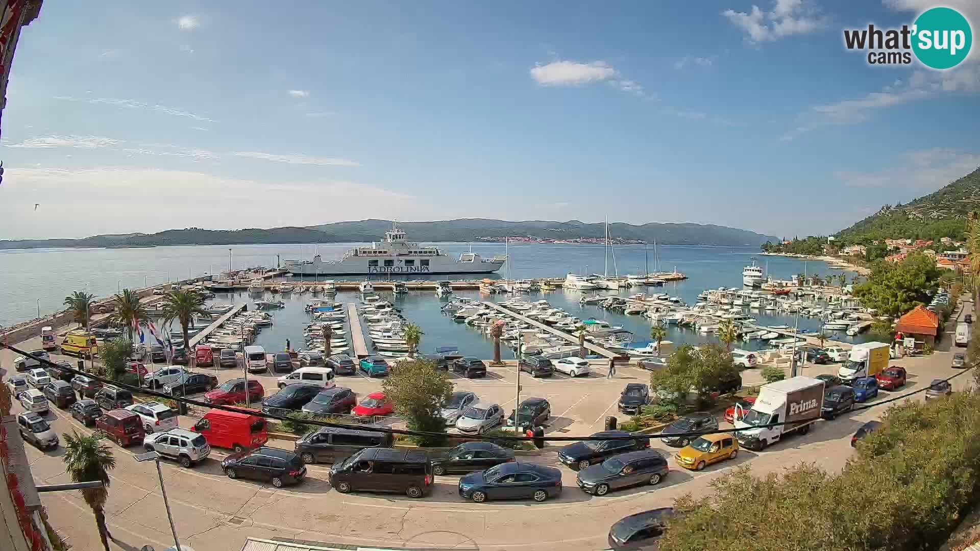 Webcam Orebić Riva – Ferry vers Korčula en direct