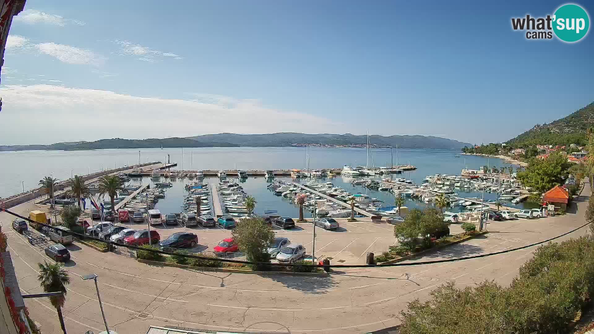 Webcam Orebić Riva – Ferry a Korčula en vivo