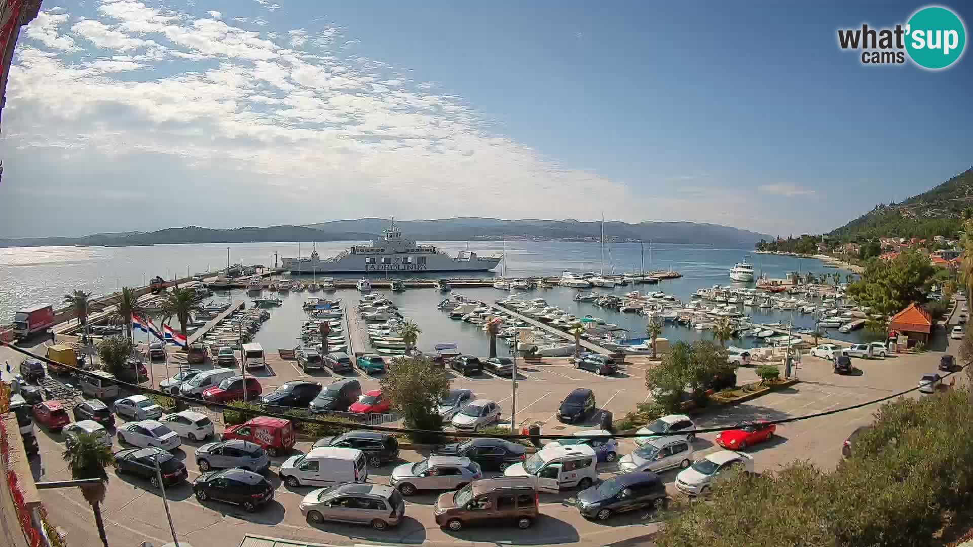 Webcam Orebić Uferpromenade – Fähre nach Korčula Live