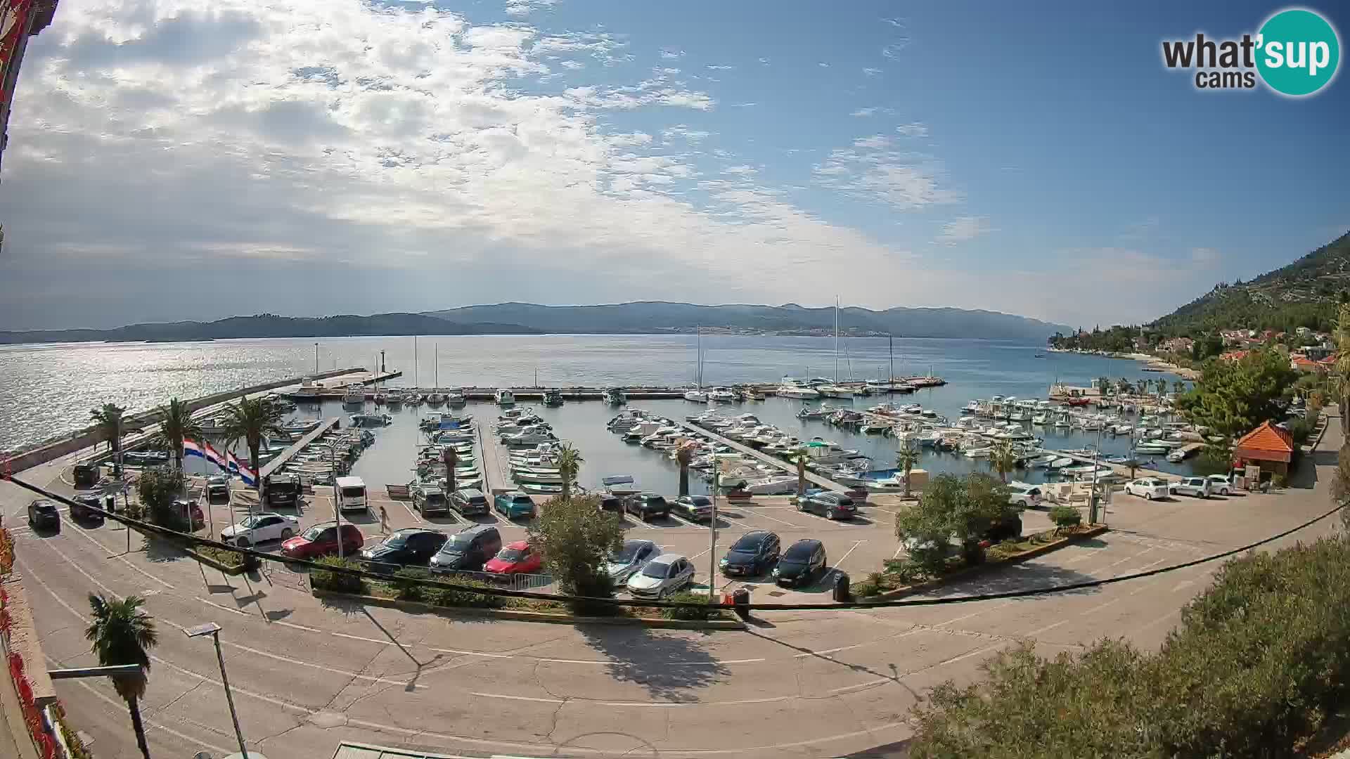 Webcam Orebić Riva – Ferry to Korčula Live