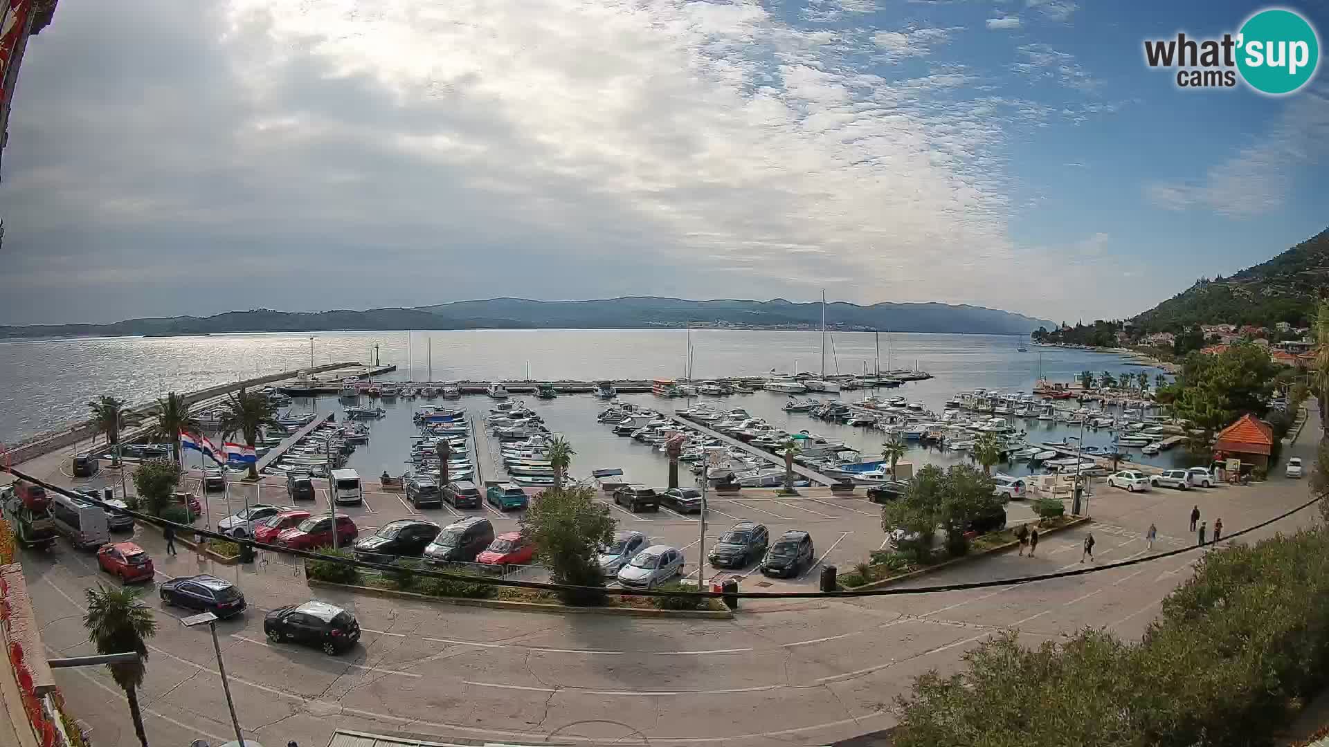 Webcam Orebić Uferpromenade – Fähre nach Korčula Live