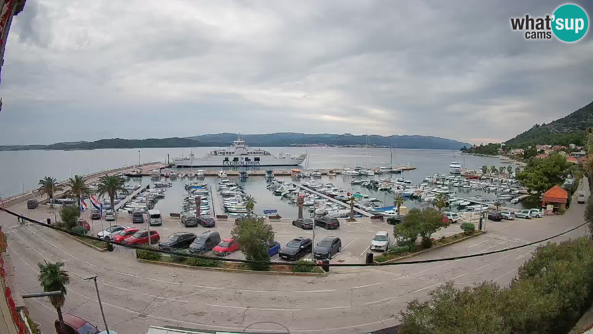 Webcam Orebić Riva – Ferry vers Korčula en direct