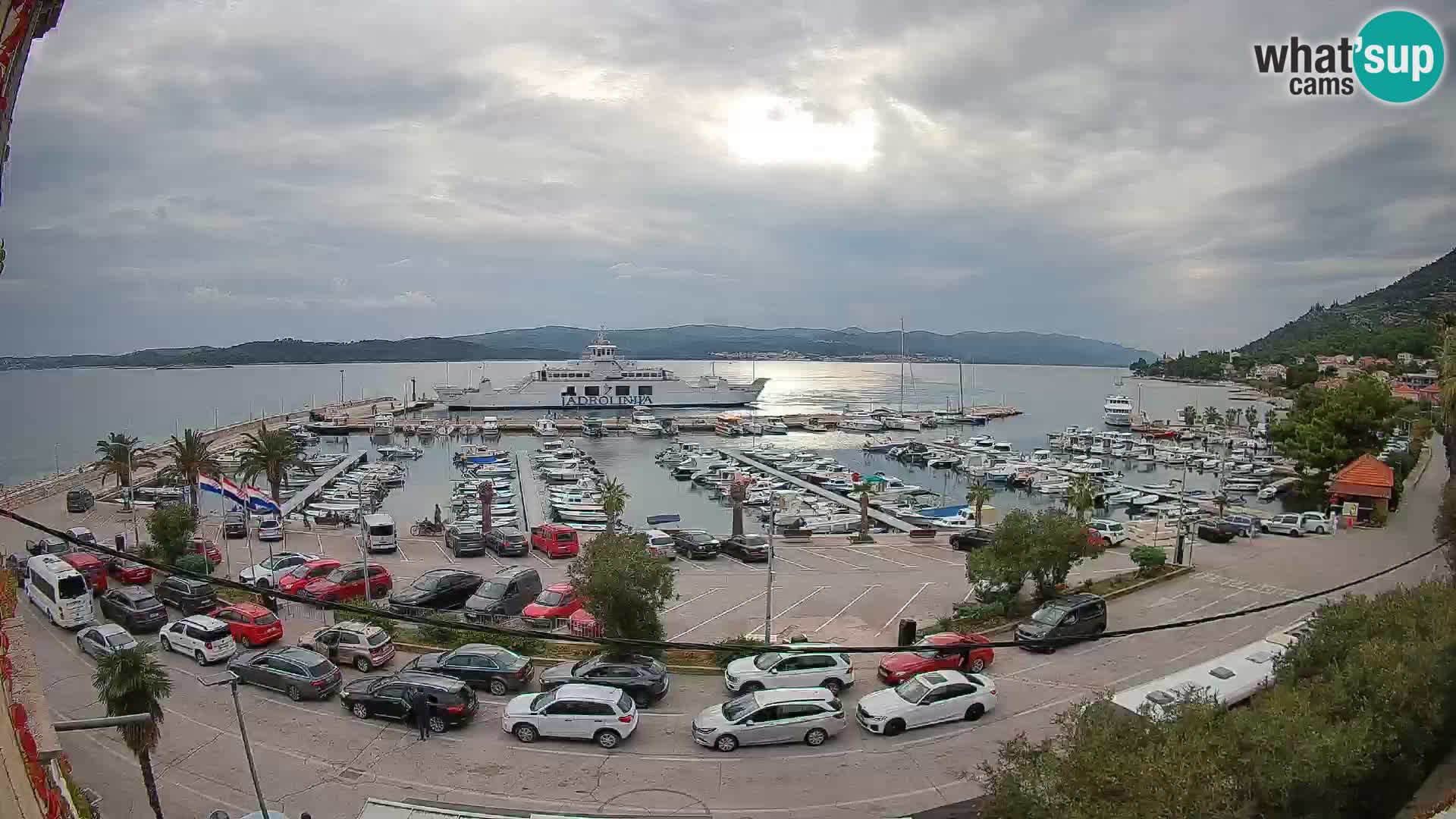 Webcam Orebić Uferpromenade – Fähre nach Korčula Live