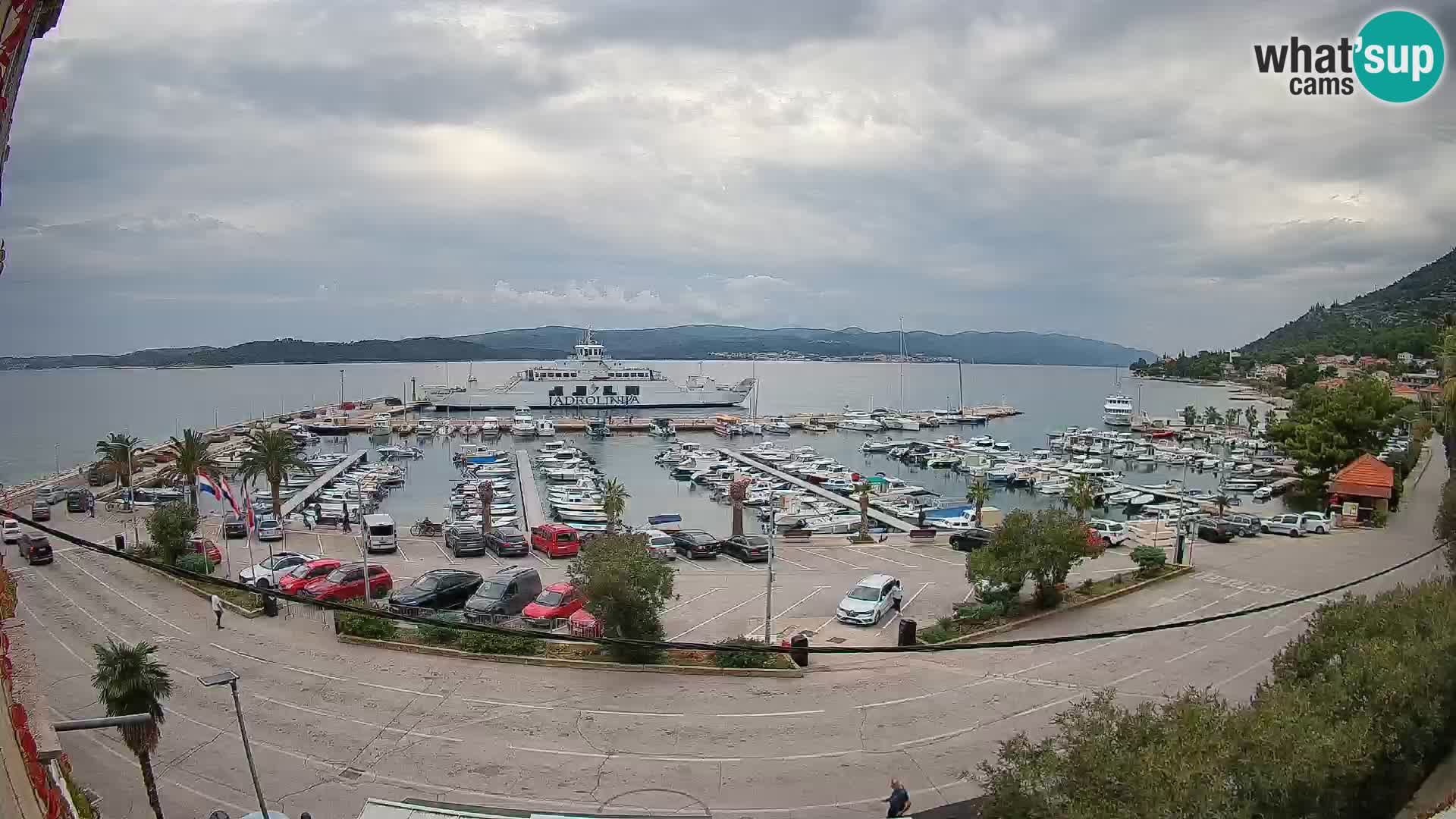 Webcam Orebić Riva – Ferry vers Korčula en direct
