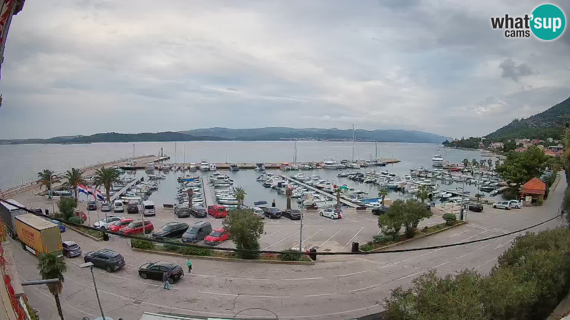 Webcam Orebić Riva – Ferry to Korčula Live