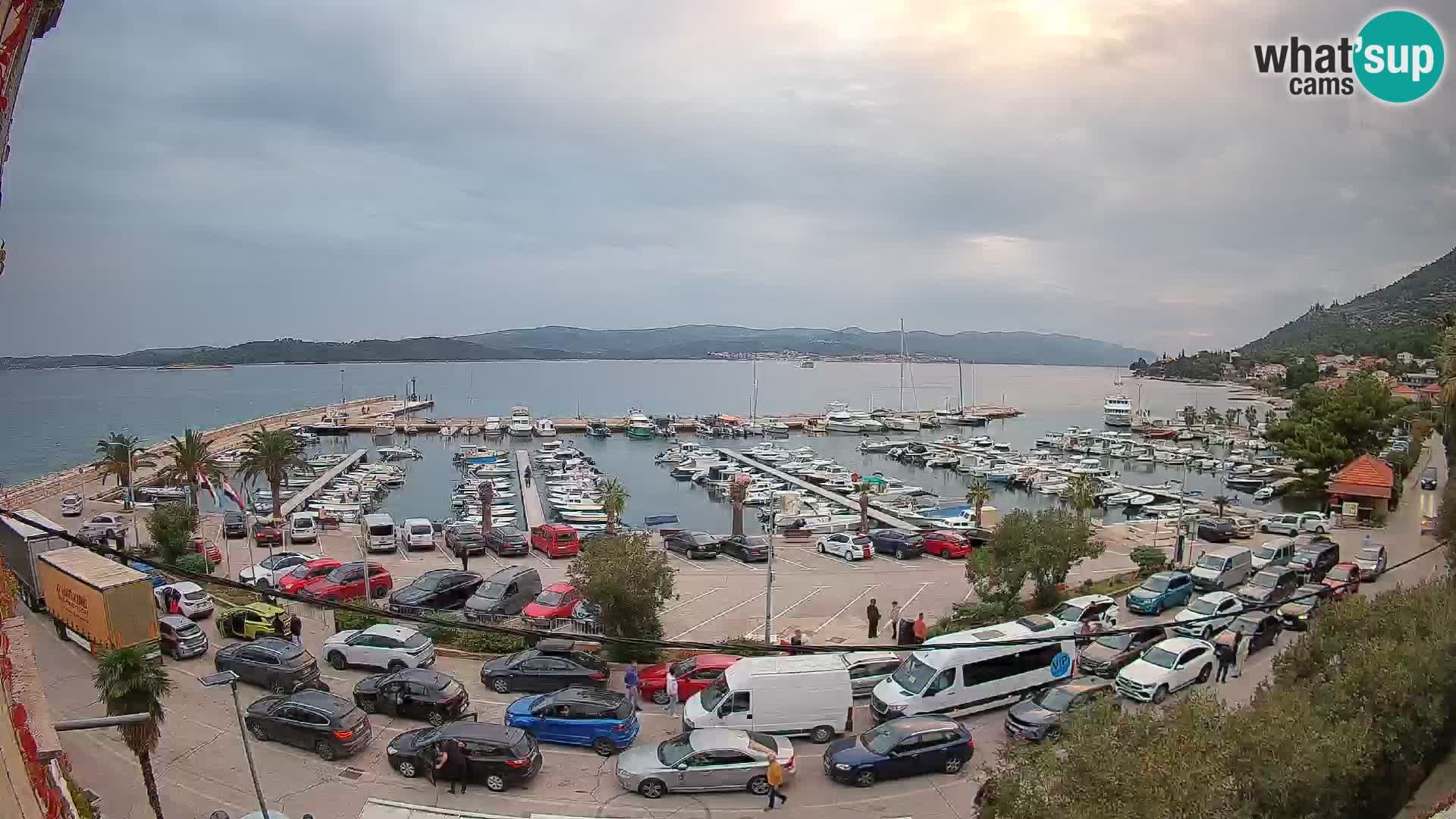 Webcam Orebić Uferpromenade – Fähre nach Korčula Live