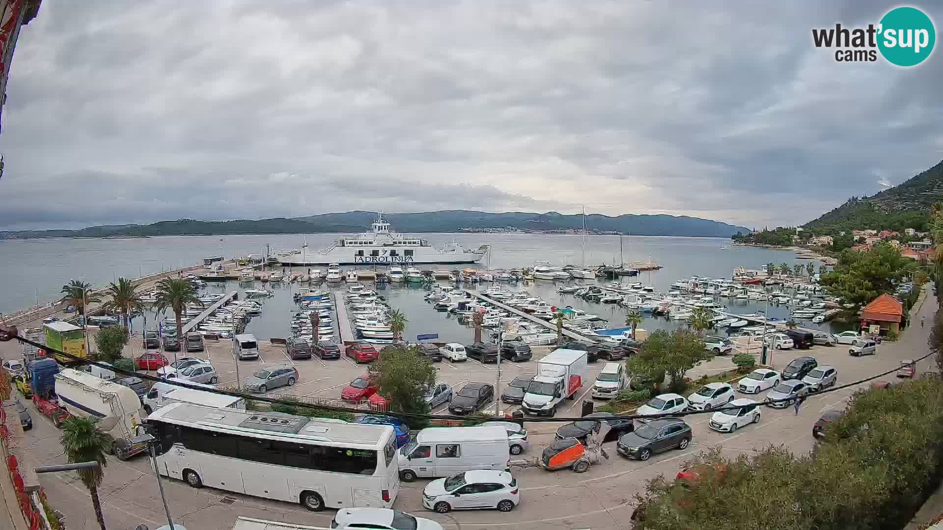 Webcam Orebić Riva – Ferry to Korčula Live