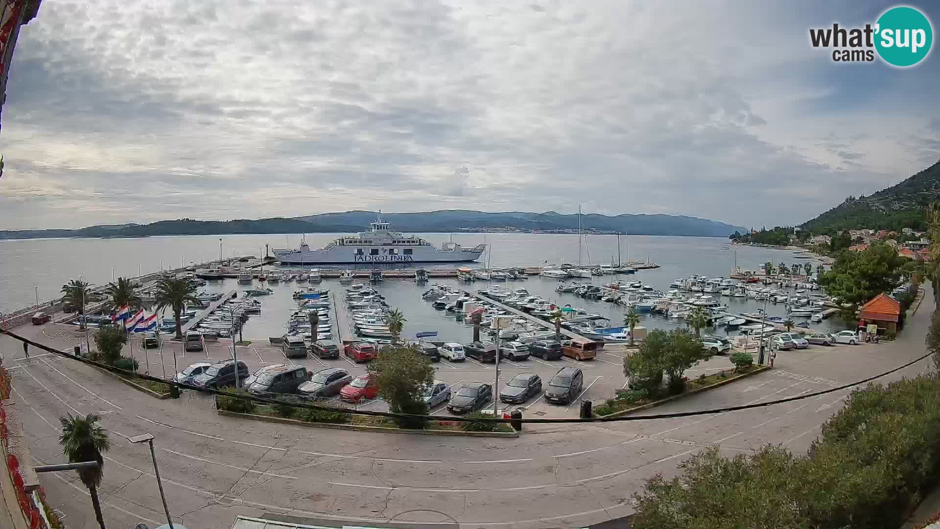 Webcam Orebić Riva – Ferry to Korčula Live