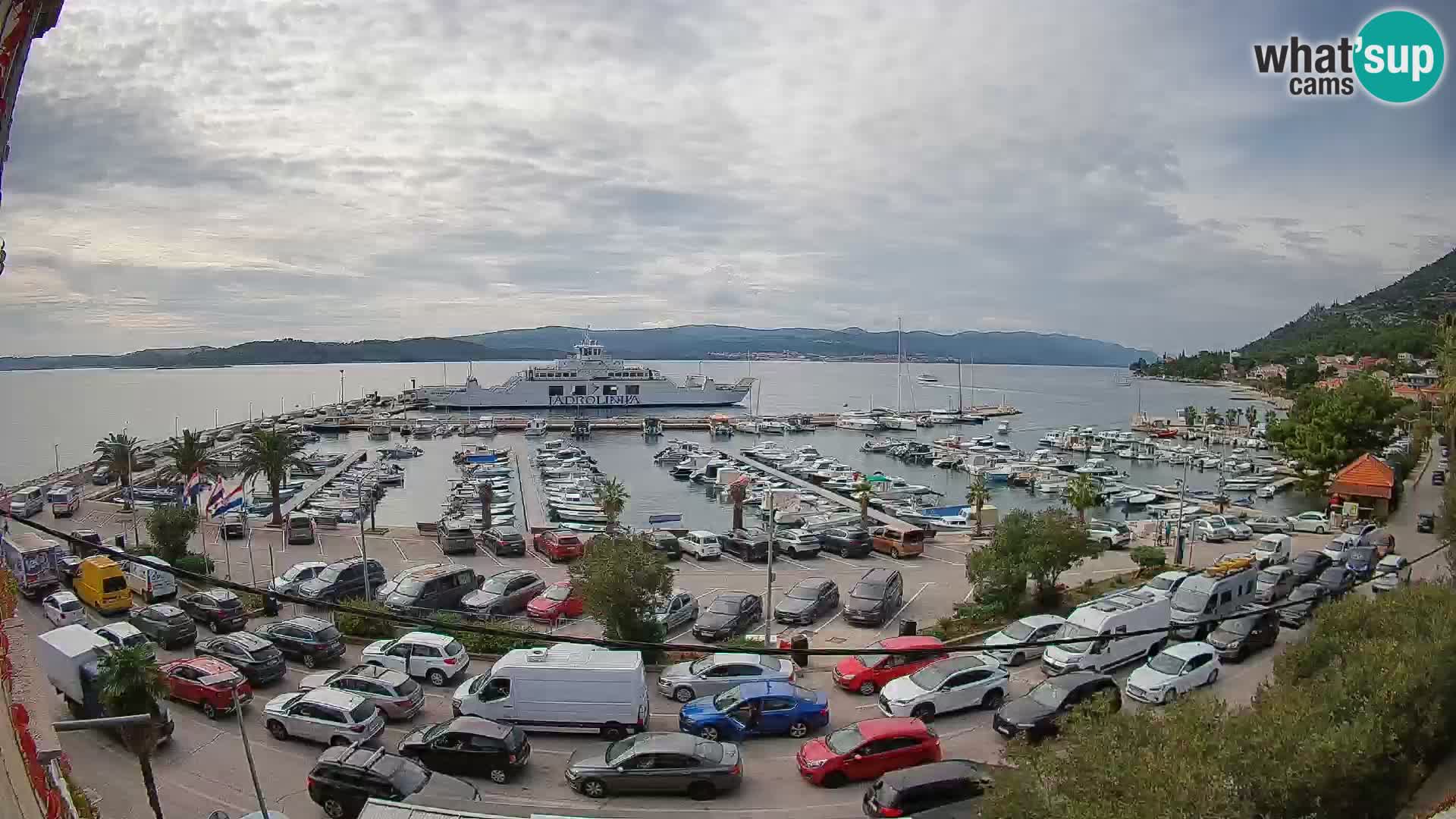Webcam Orebić Riva – Ferry to Korčula Live