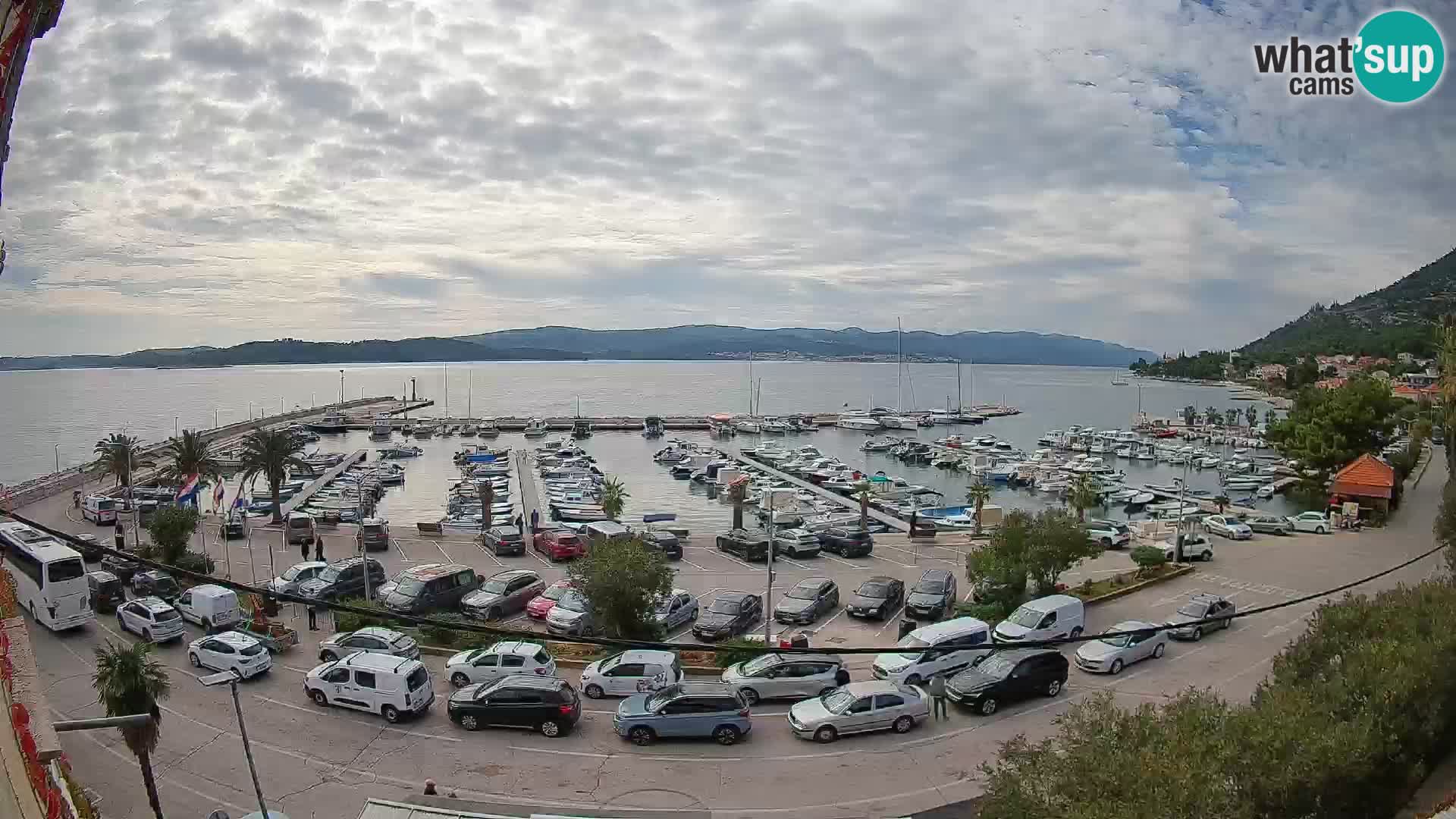 Spletna kamera Orebić Riva – Trajekt za Korčulo v živo