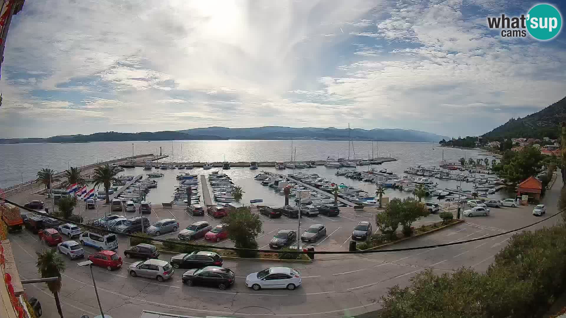 Spletna kamera Orebić Riva – Trajekt za Korčulo v živo