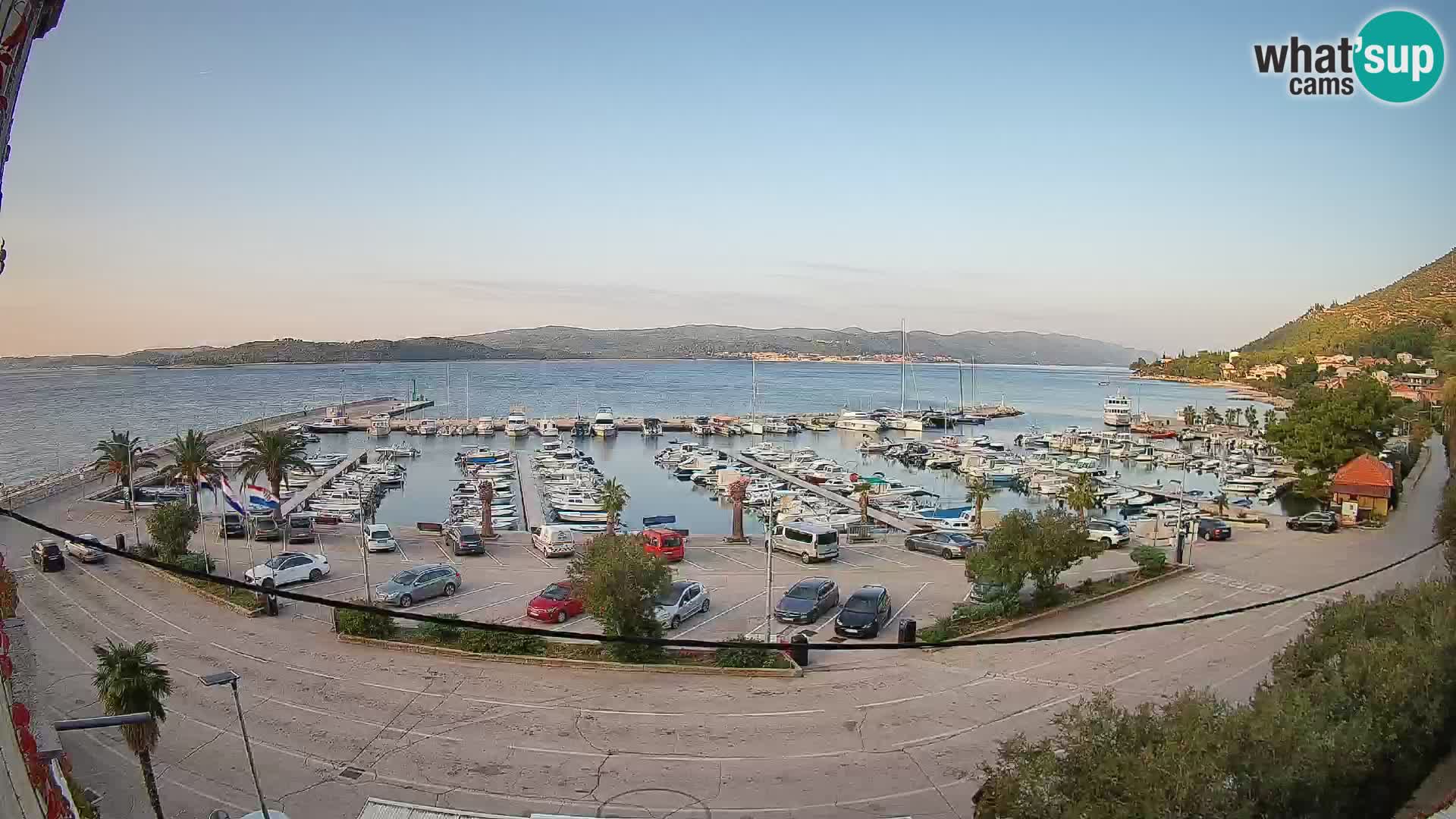Spletna kamera Orebić Riva – Trajekt za Korčulo v živo