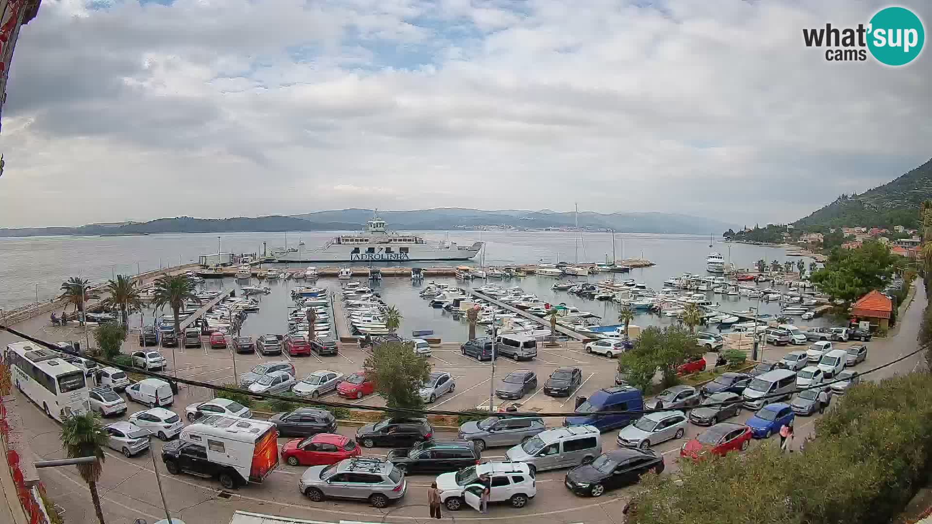 Webcam Orebić Riva – Ferry a Korčula en vivo
