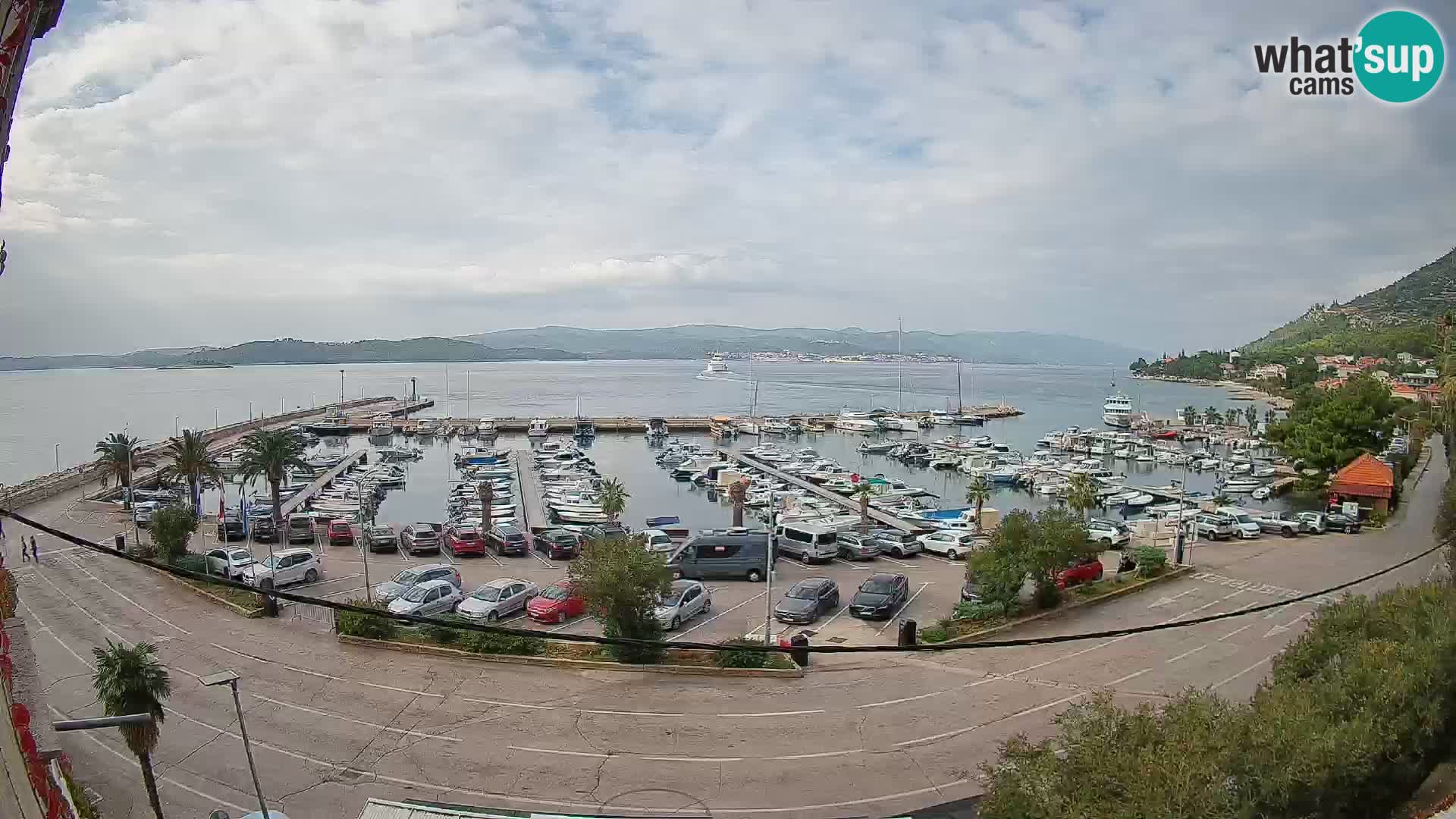 Webcam Orebić Uferpromenade – Fähre nach Korčula Live