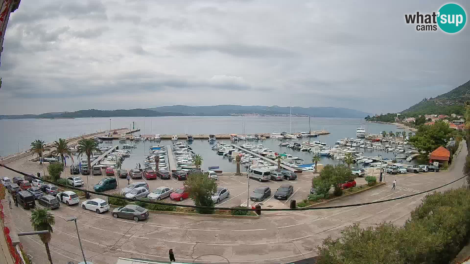 Spletna kamera Orebić Riva – Trajekt za Korčulo v živo
