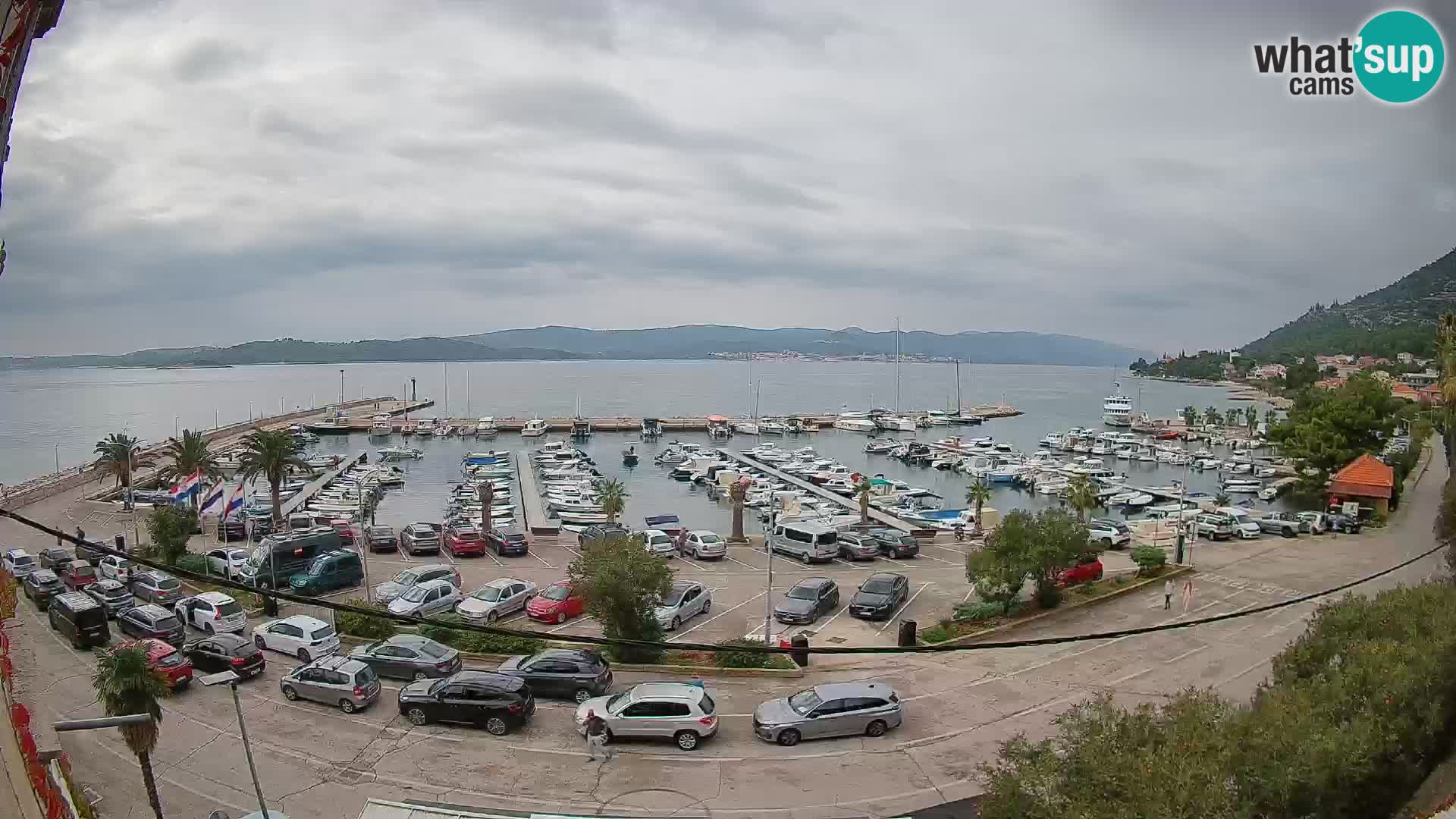 Webcam Orebić Riva – Ferry a Korčula en vivo
