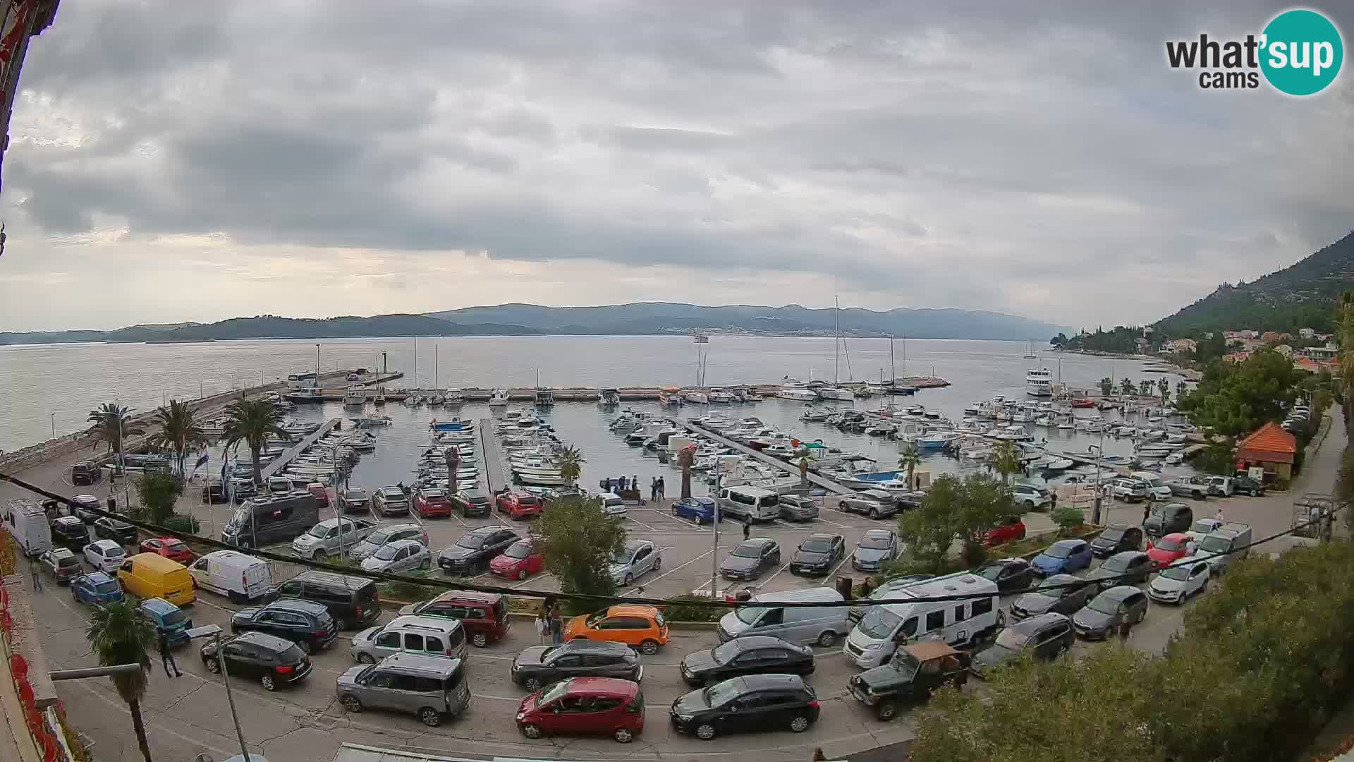 Webcam Orebić Uferpromenade – Fähre nach Korčula Live