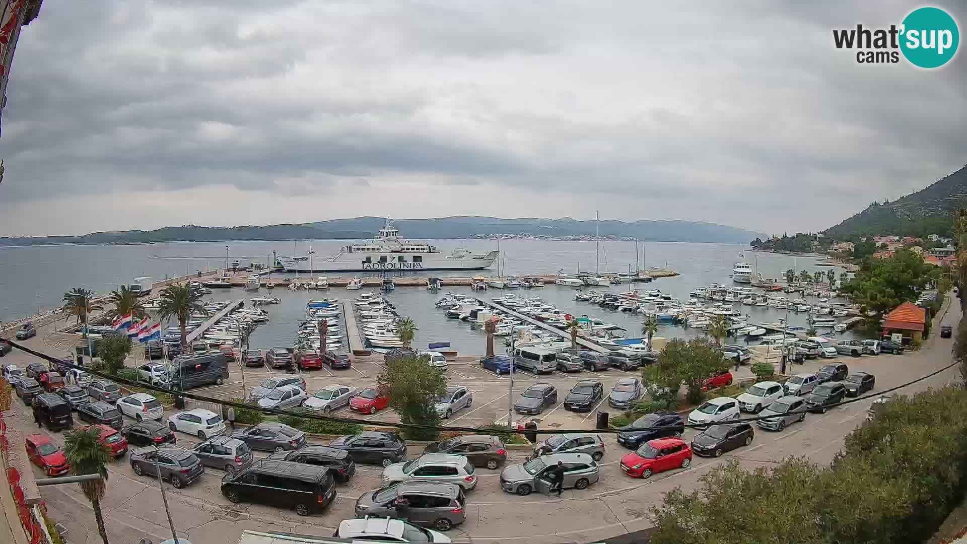 Webcam Orebić Riva – Ferry a Korčula en vivo