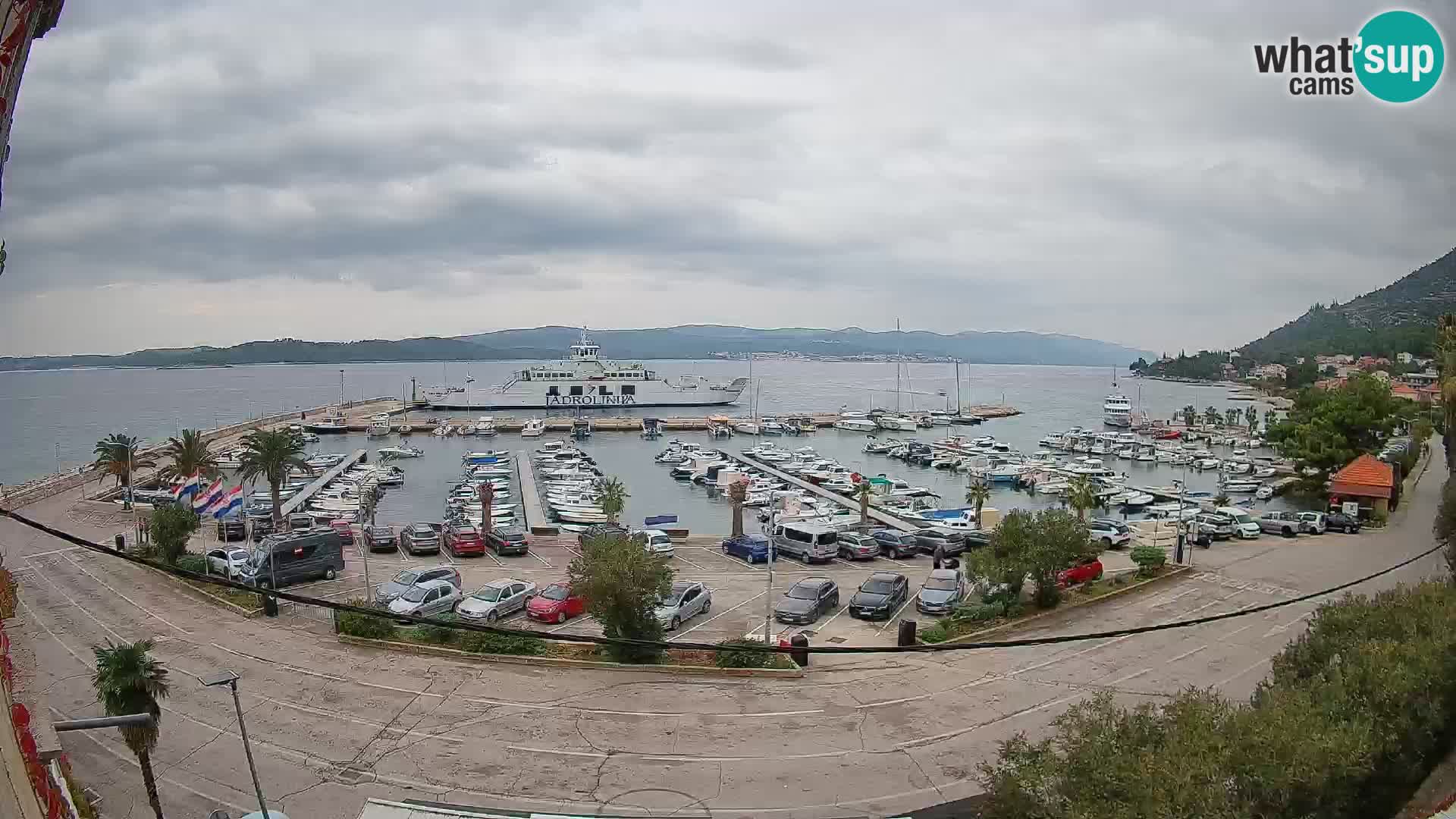 Webcam Orebić Riva – Ferry vers Korčula en direct