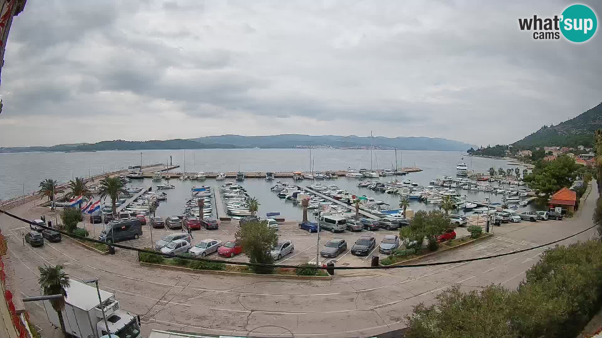 Spletna kamera Orebić Riva – Trajekt za Korčulo v živo
