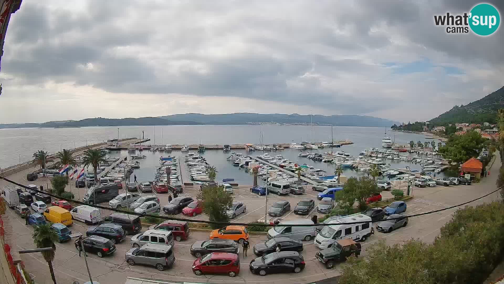 Webcam Orebić Uferpromenade – Fähre nach Korčula Live