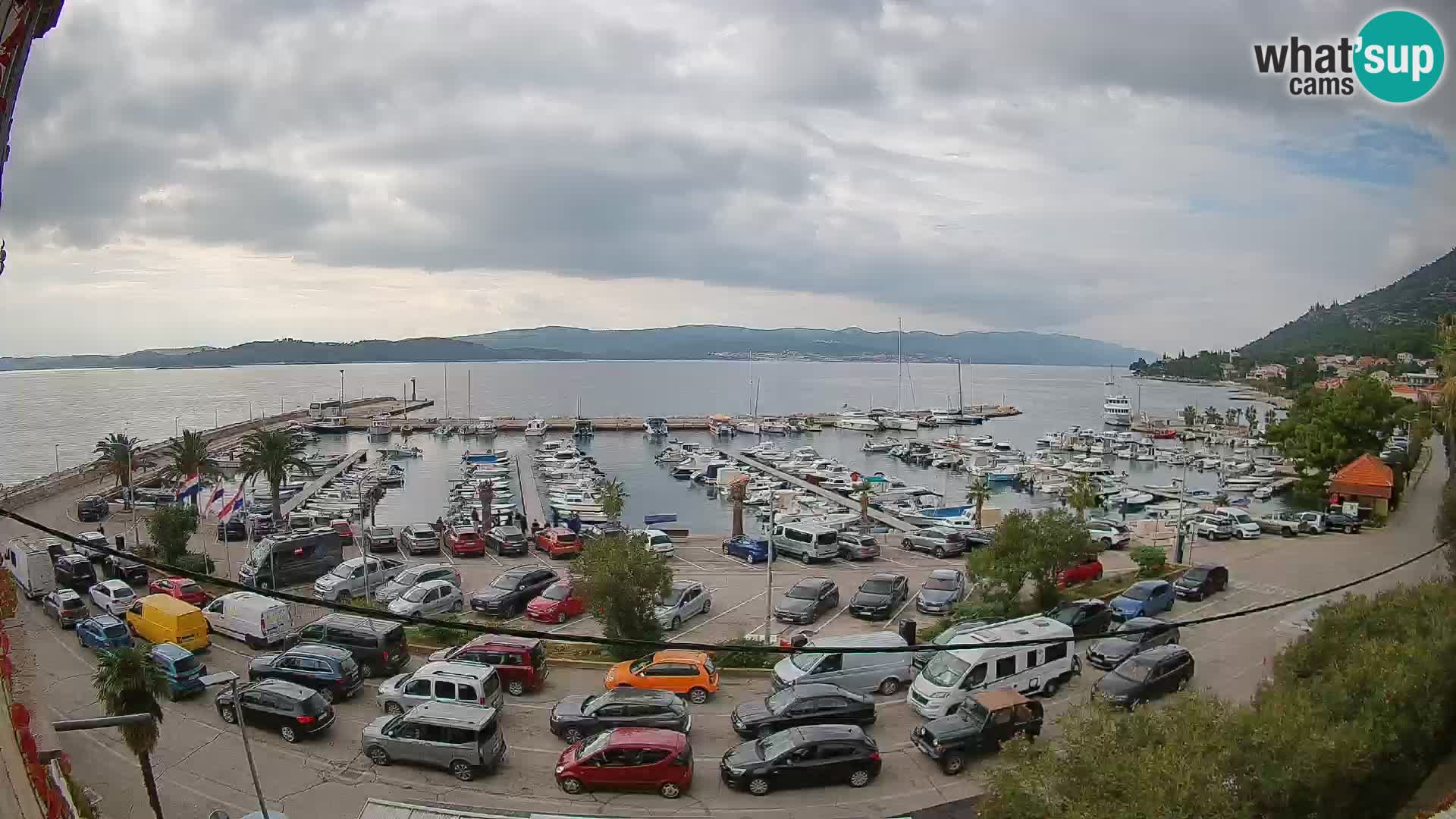 Webcam Orebić Riva – Ferry a Korčula en vivo