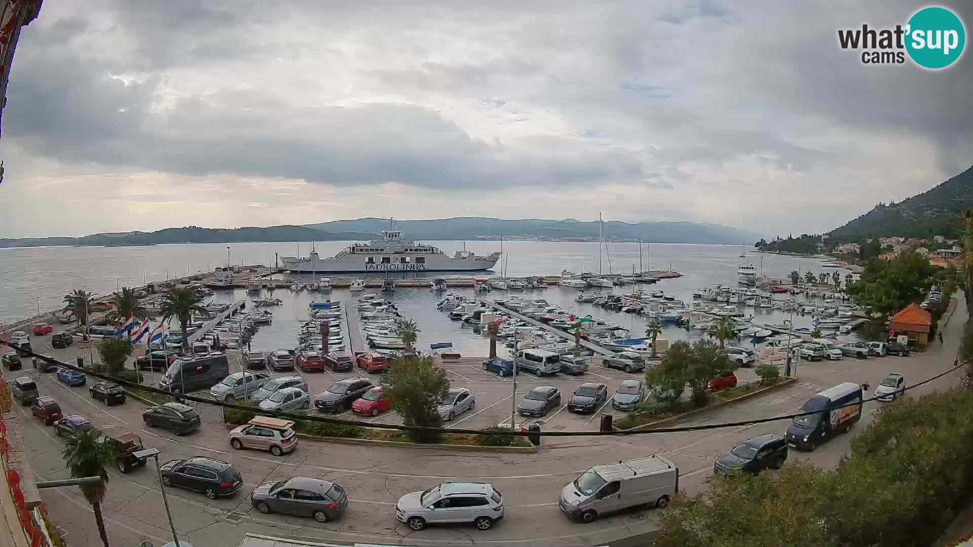 Webcam Orebić Riva – Ferry a Korčula en vivo