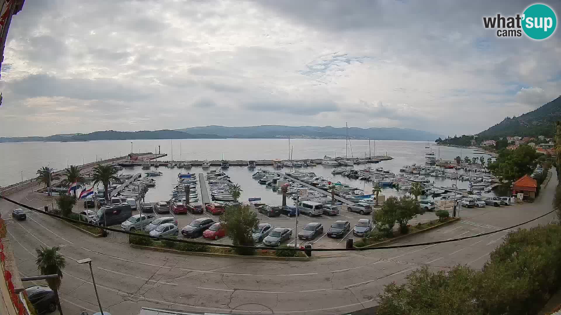 Webcam Orebić Uferpromenade – Fähre nach Korčula Live