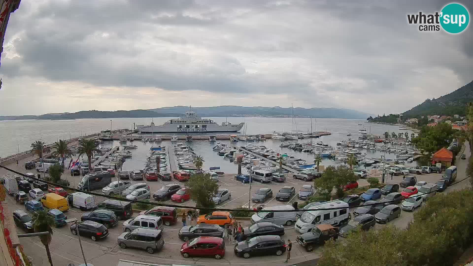 Web kamera Orebić Riva – Trajekt za Korčulu uživo