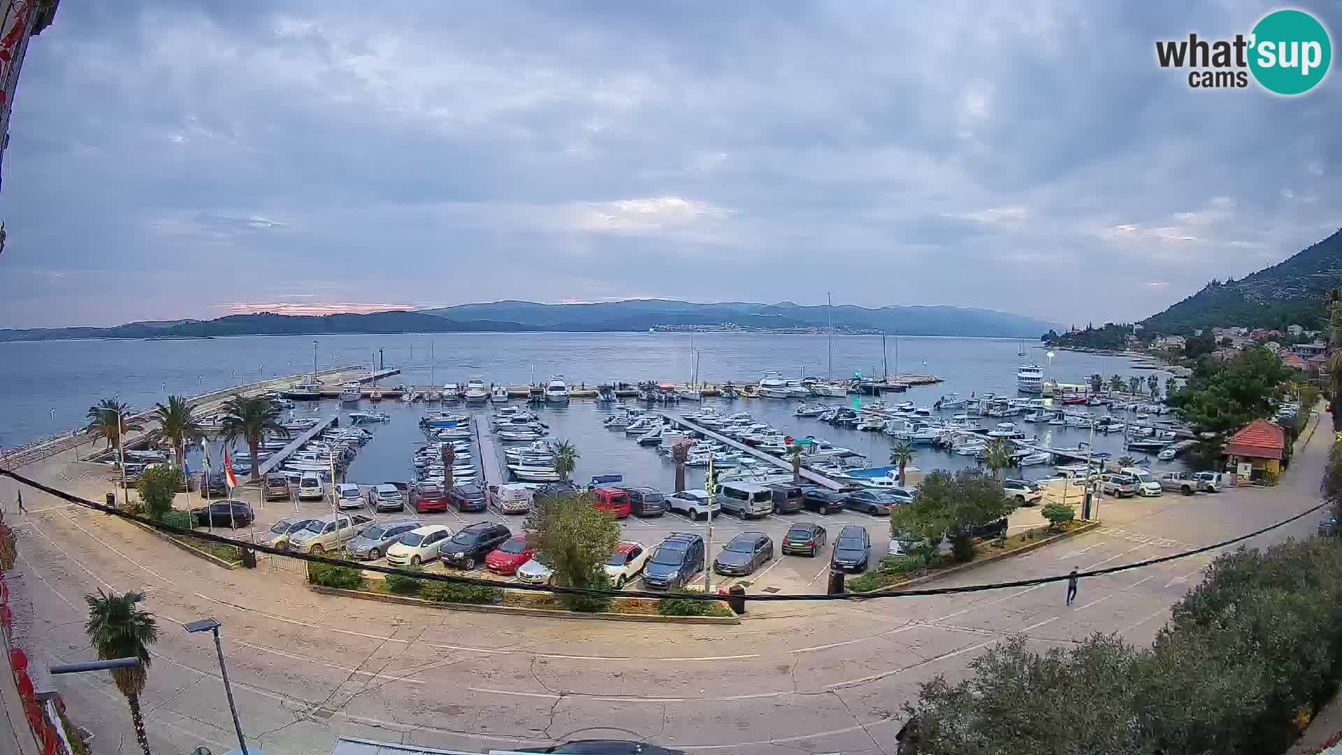 Spletna kamera Orebić Riva – Trajekt za Korčulo v živo