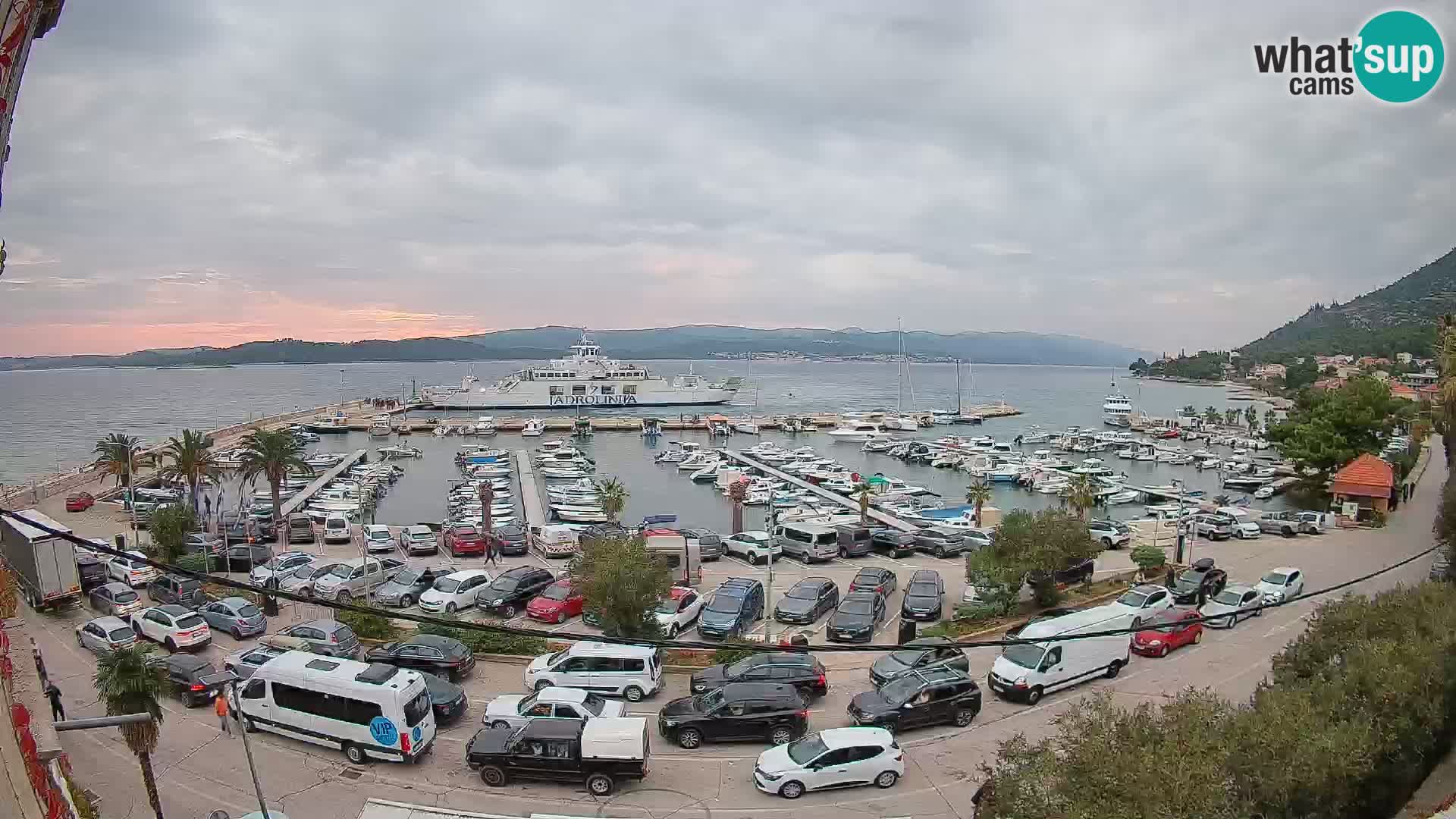 Webcam Orebić Uferpromenade – Fähre nach Korčula Live