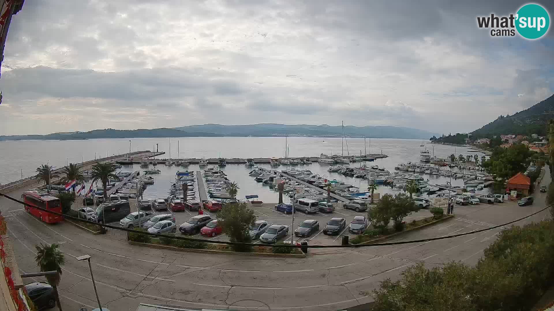 Webcam Orebić Riva – Ferry vers Korčula en direct