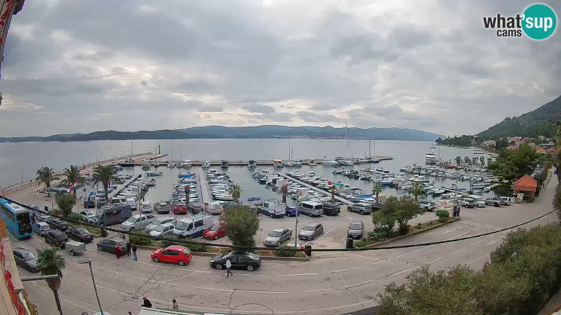 Spletna kamera Orebić Riva – Trajekt za Korčulo v živo