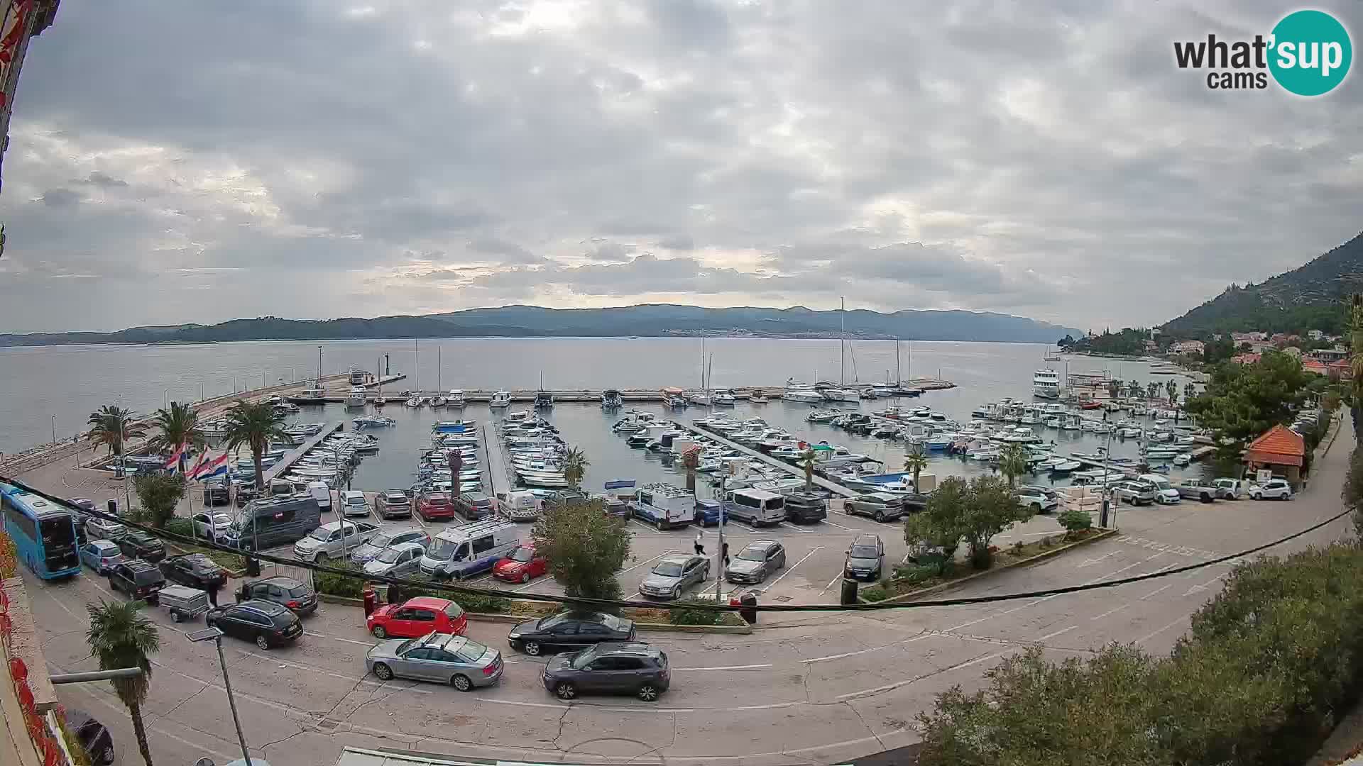 Webcam Orebić Riva – Ferry to Korčula Live
