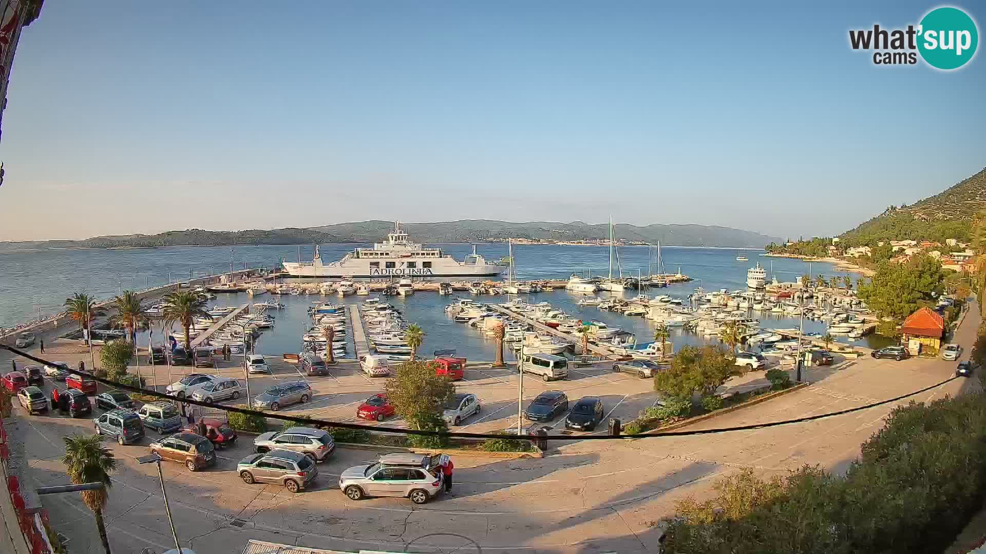 Webcam Orebić Uferpromenade – Fähre nach Korčula Live