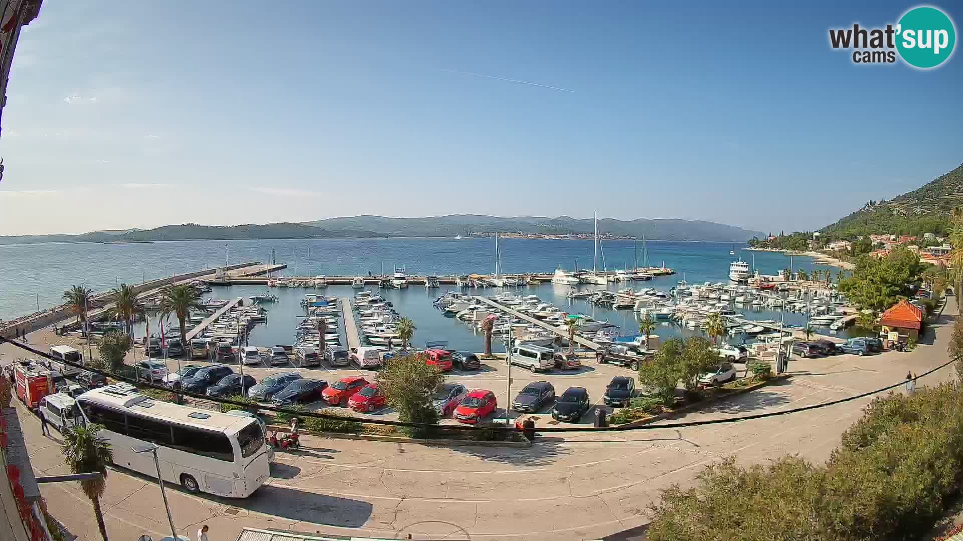 Webcam Orebić Riva – Ferry a Korčula en vivo