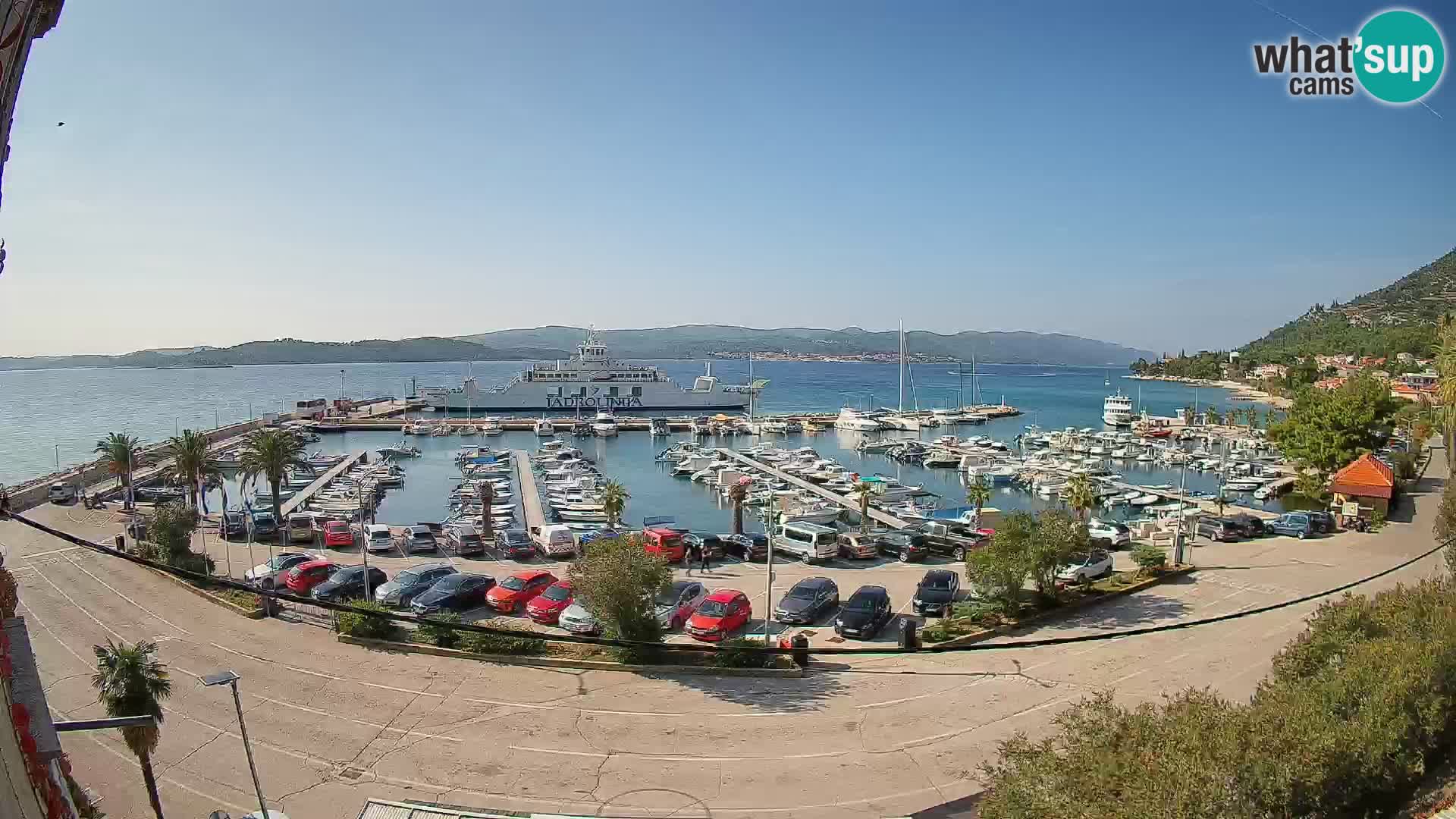 Webcam Orebić Riva – Ferry to Korčula Live