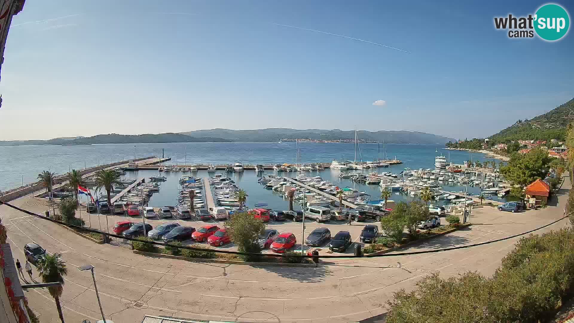 Webcam Orebić Riva – Ferry a Korčula en vivo