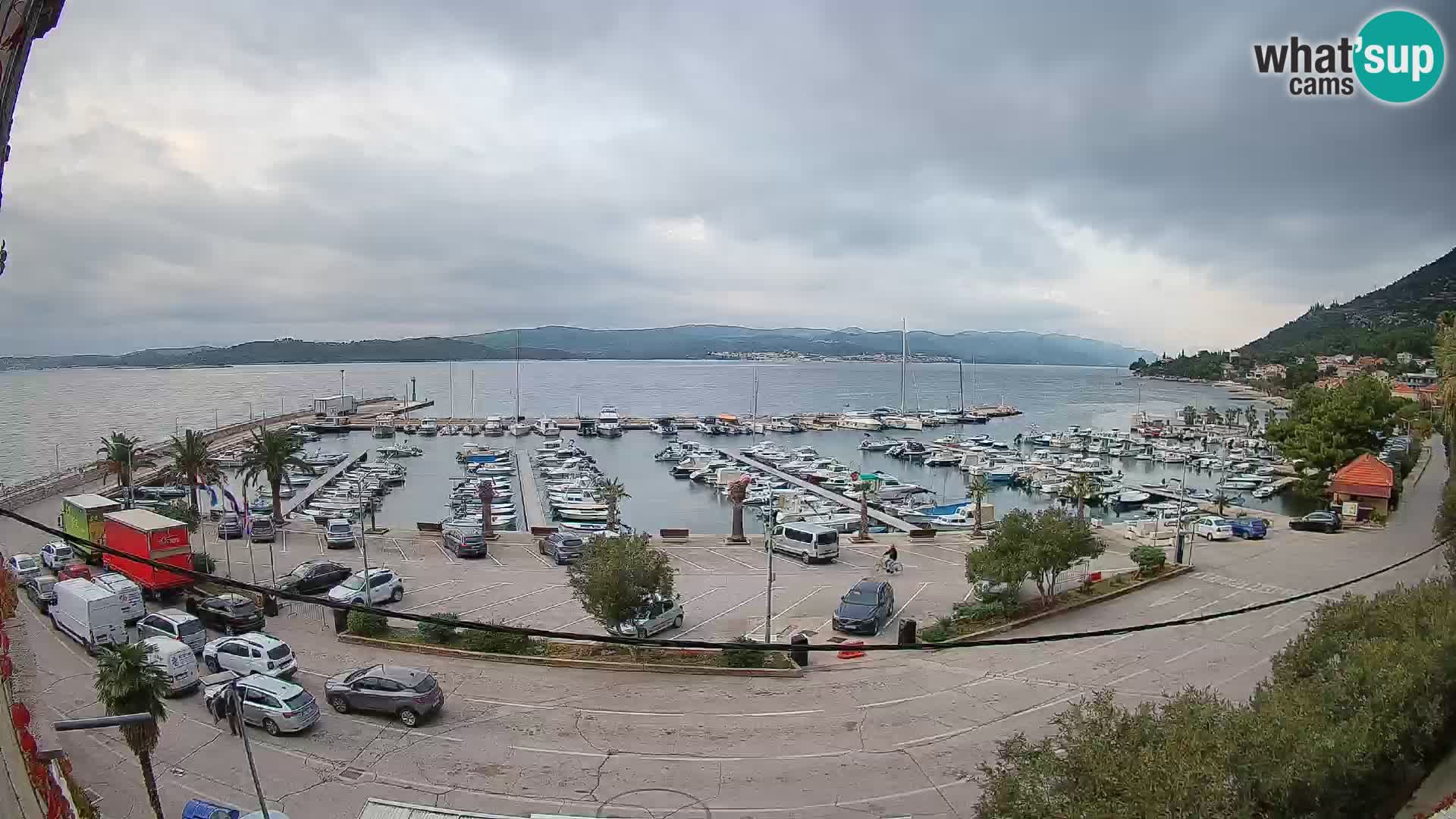 Spletna kamera Orebić Riva – Trajekt za Korčulo v živo
