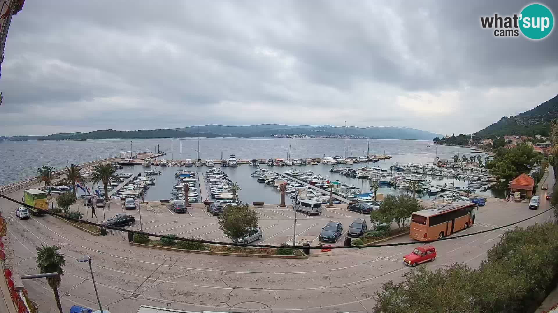 Spletna kamera Orebić Riva – Trajekt za Korčulo v živo