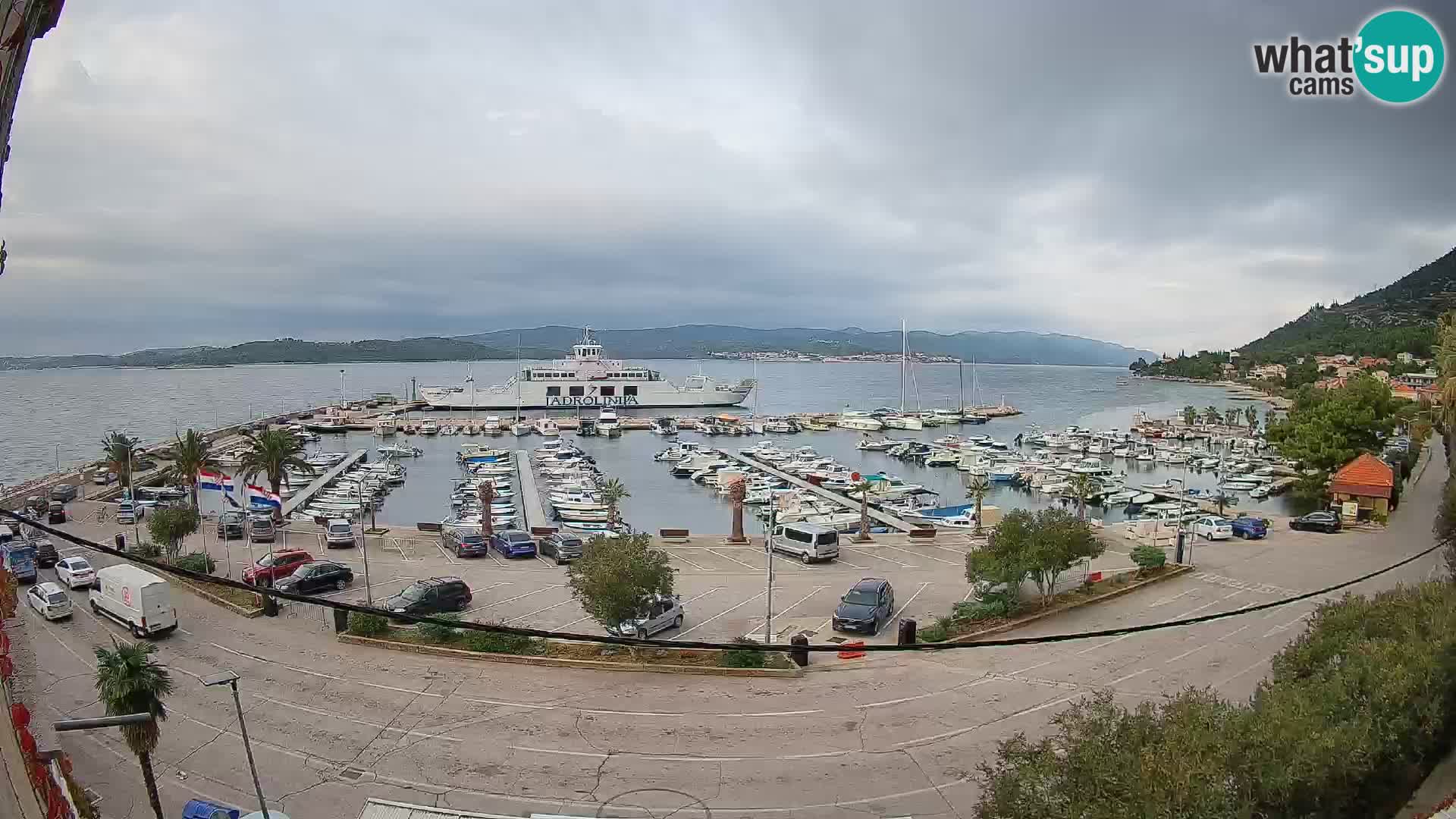 Webcam Orebić Riva – Ferry to Korčula Live
