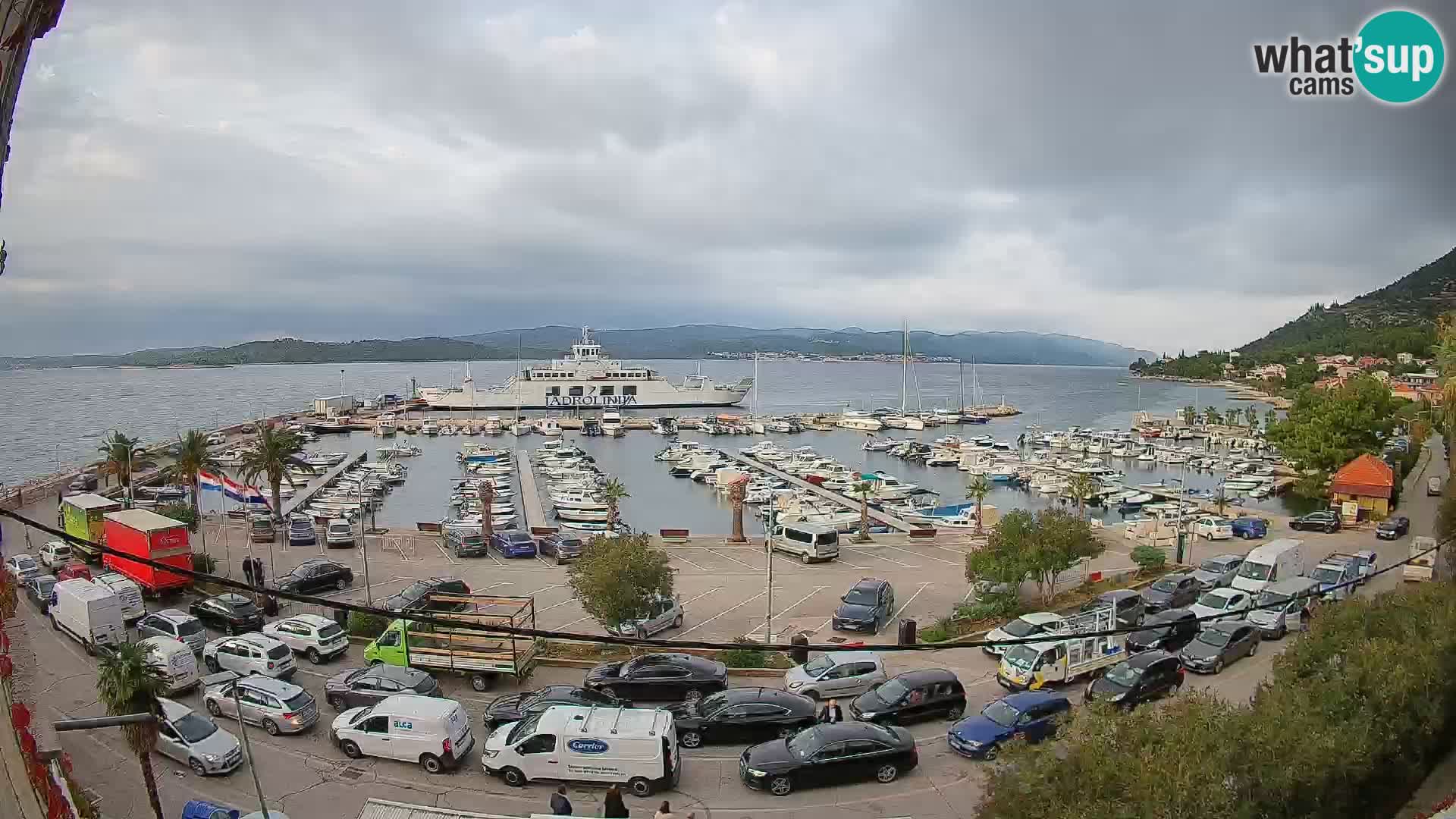 Webcam Orebić Riva – Ferry vers Korčula en direct