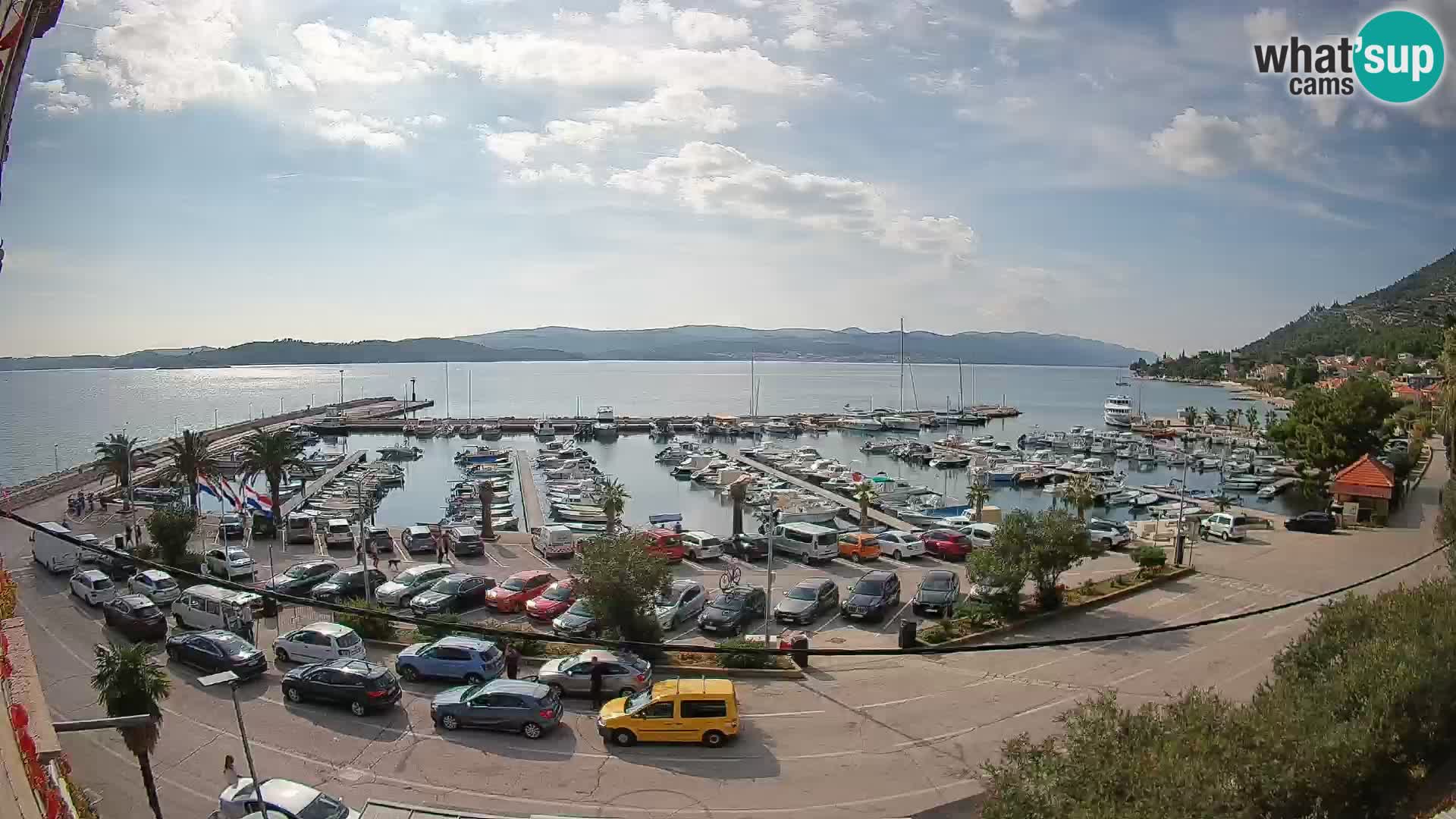Spletna kamera Orebić Riva – Trajekt za Korčulo v živo