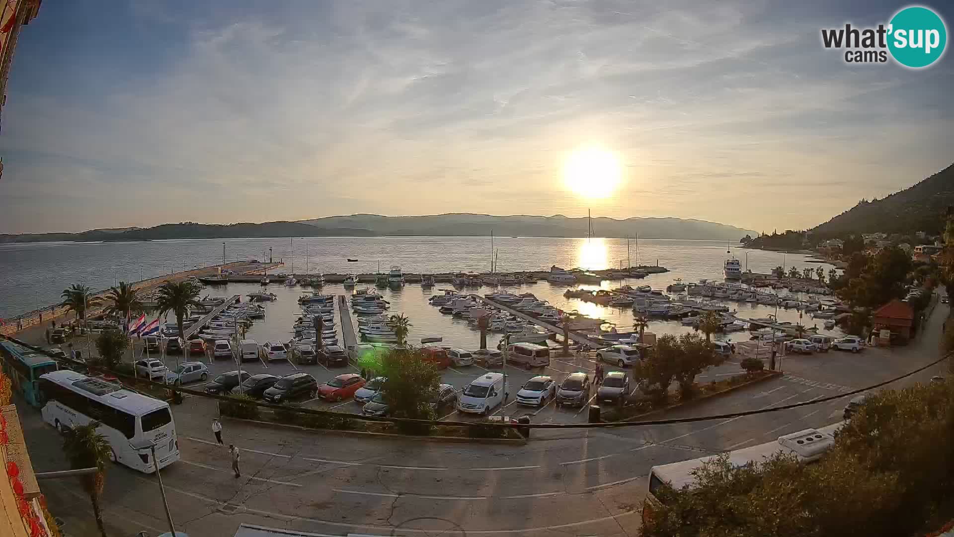 Webcam Orebić Riva – Ferry a Korčula en vivo
