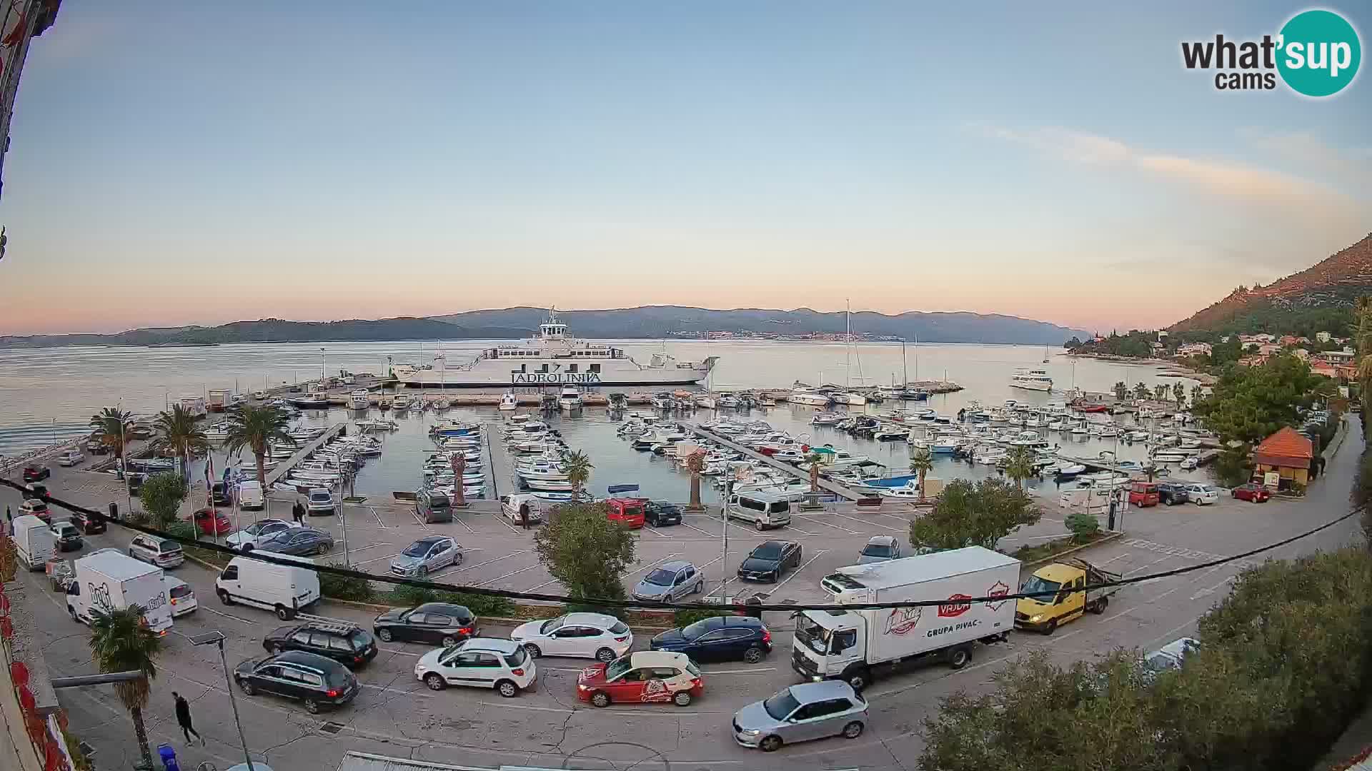 Webcam Orebić Riva – Ferry vers Korčula en direct