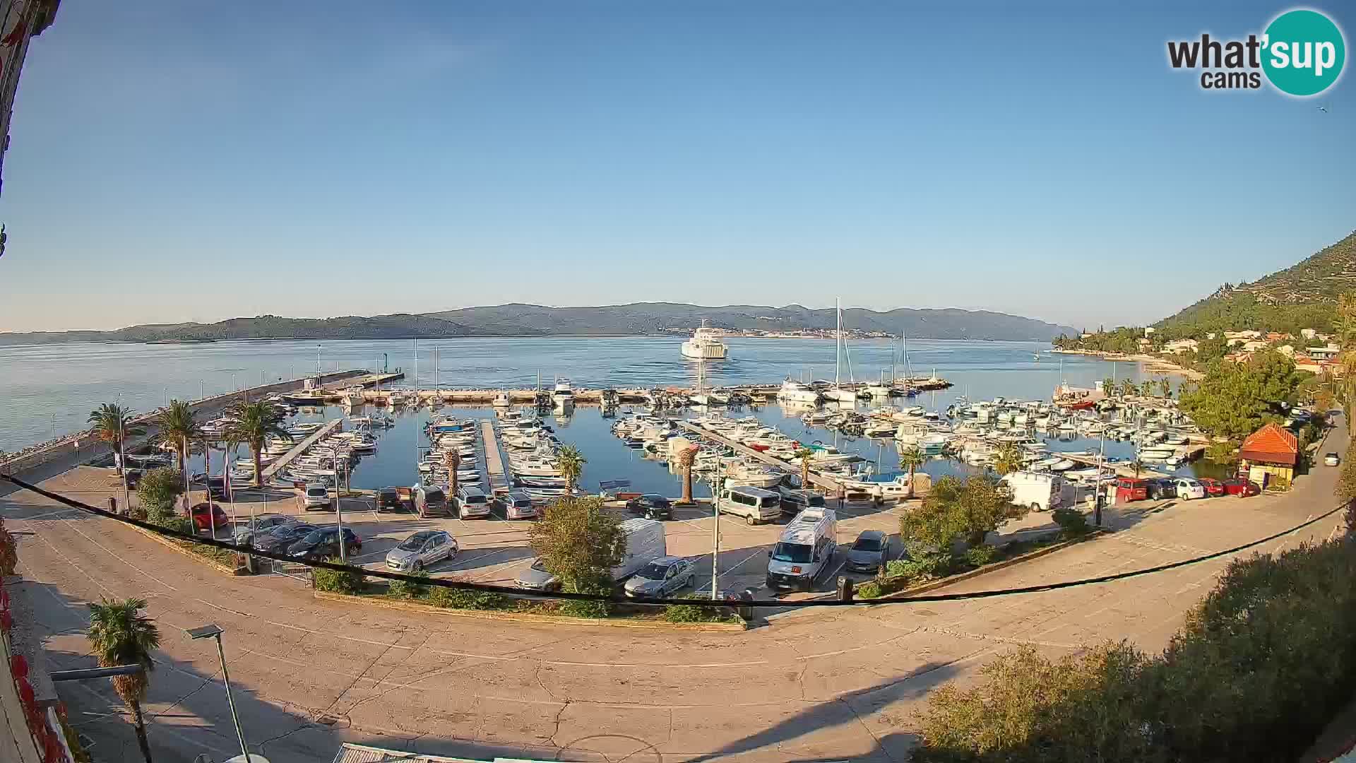 Webcam Orebić Riva – Ferry to Korčula Live