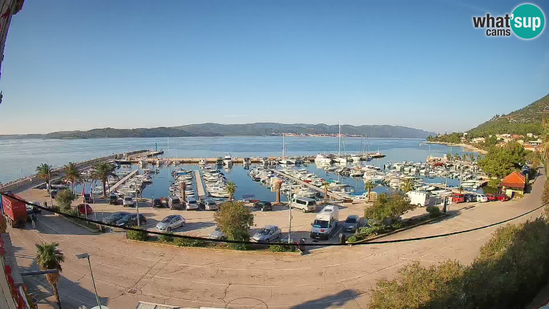 Webcam Orebić Uferpromenade – Fähre nach Korčula Live