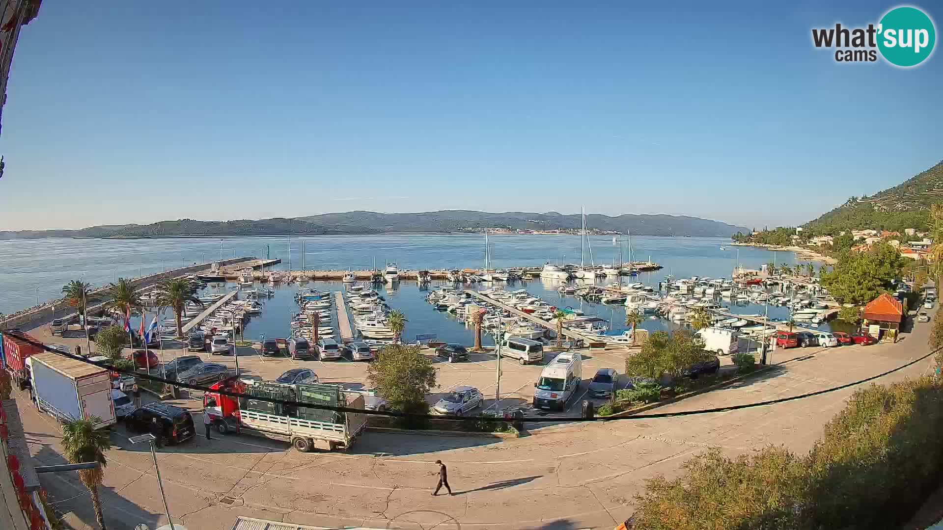 Webcam Orebić Riva – Ferry a Korčula en vivo