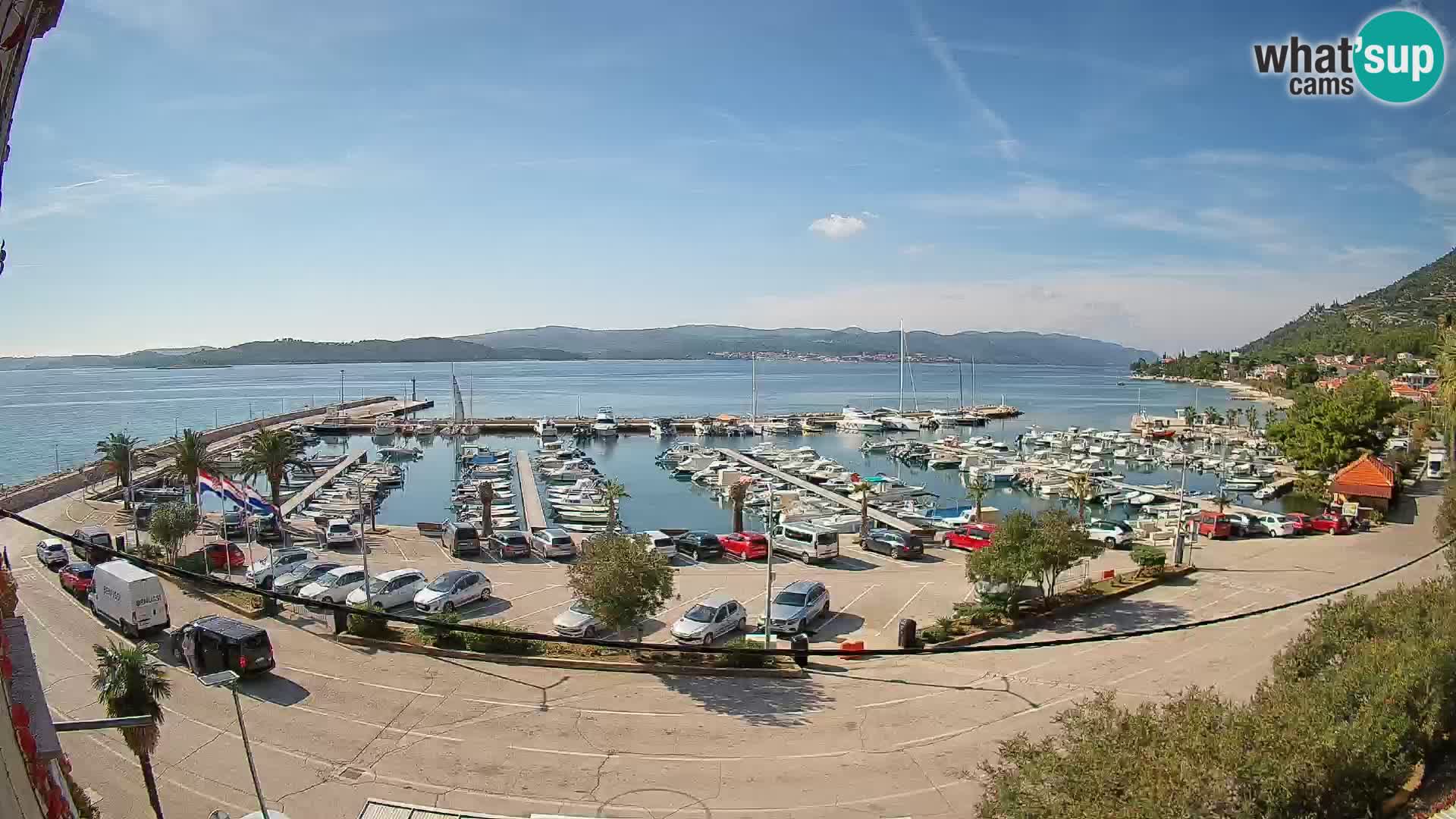 Webcam Orebić Uferpromenade – Fähre nach Korčula Live